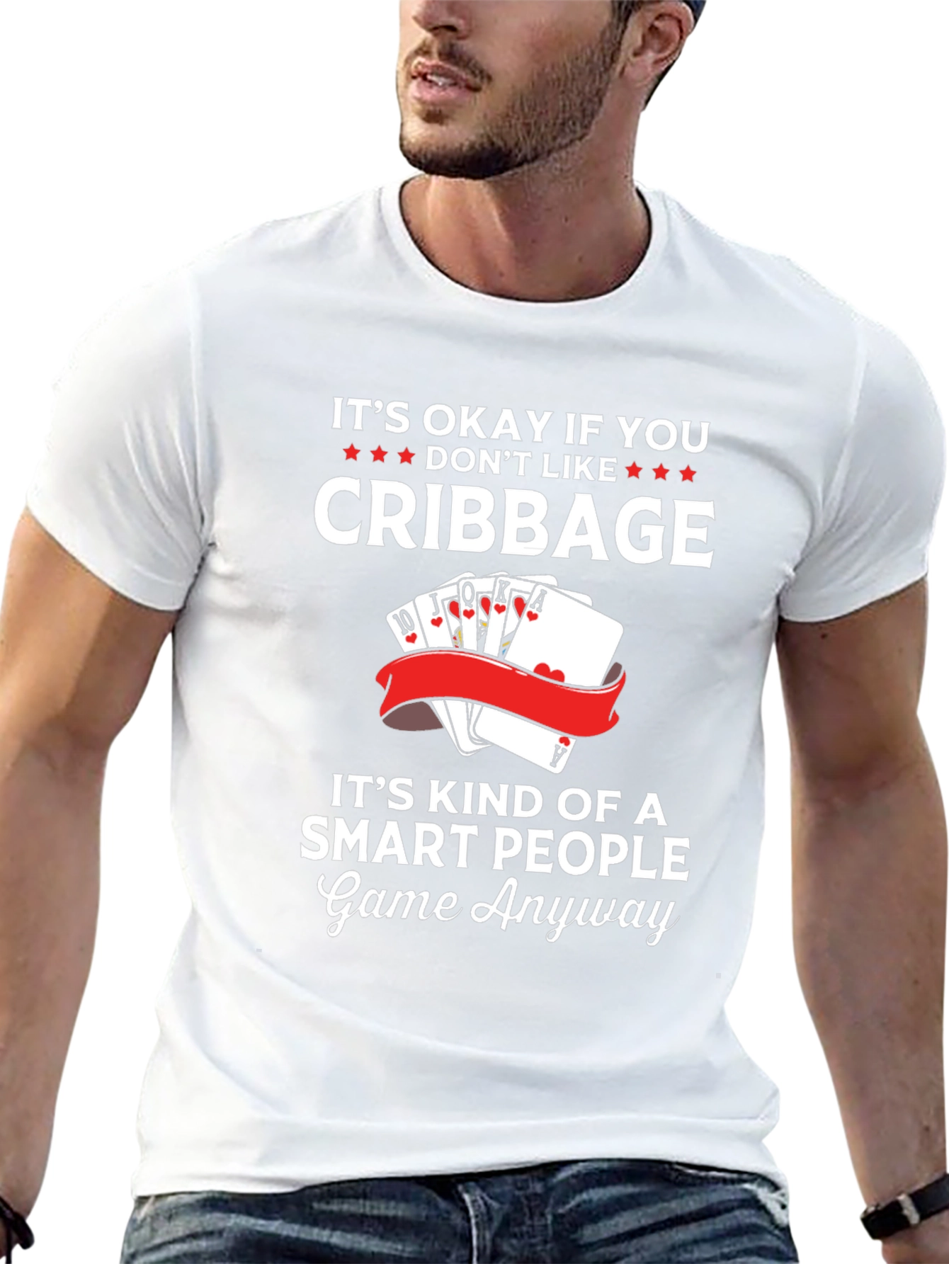Cribbage Smart People Game Graphic T-Shirt