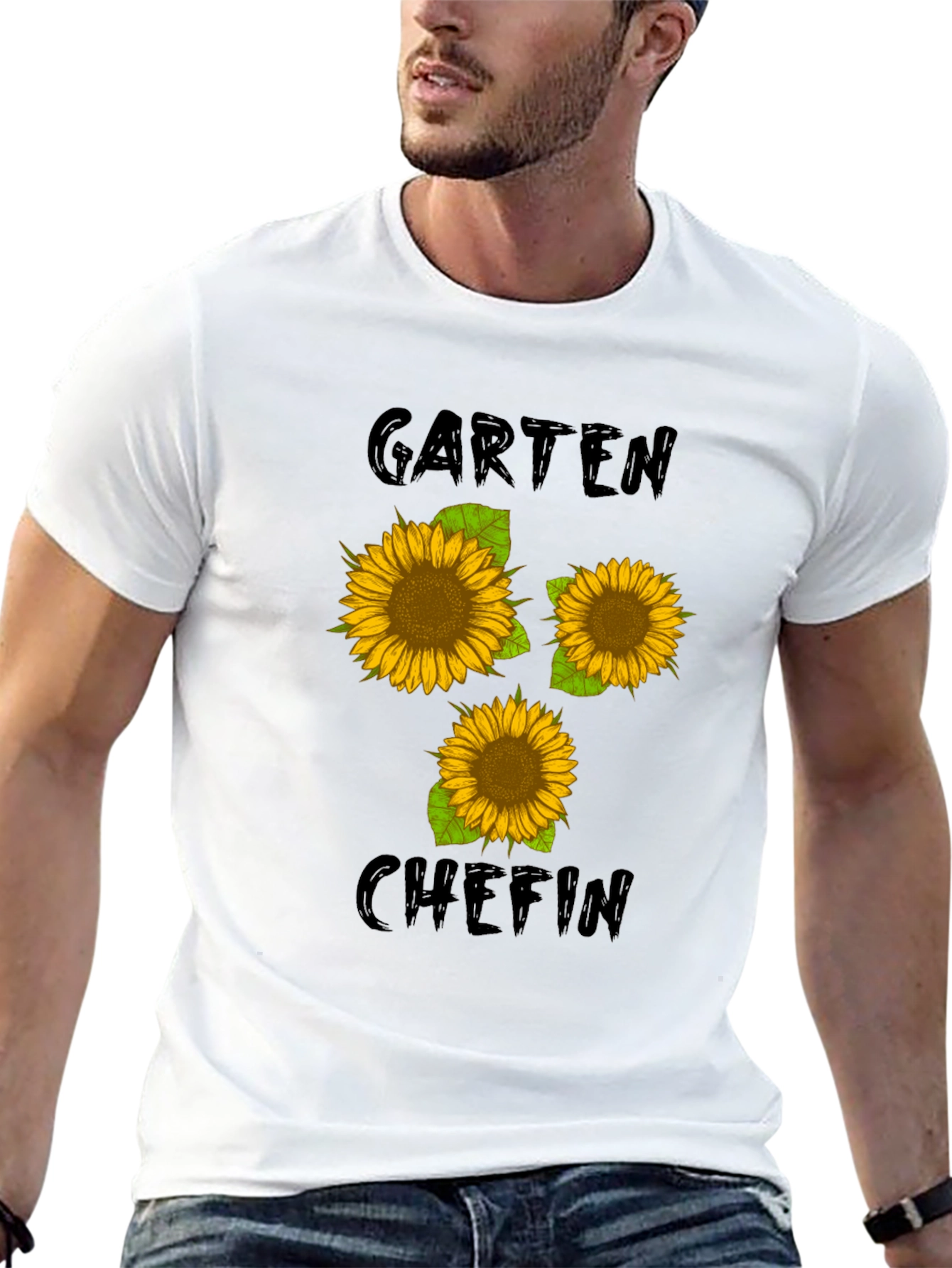 Garten Chefin Sunflower Graphic Tee - Black