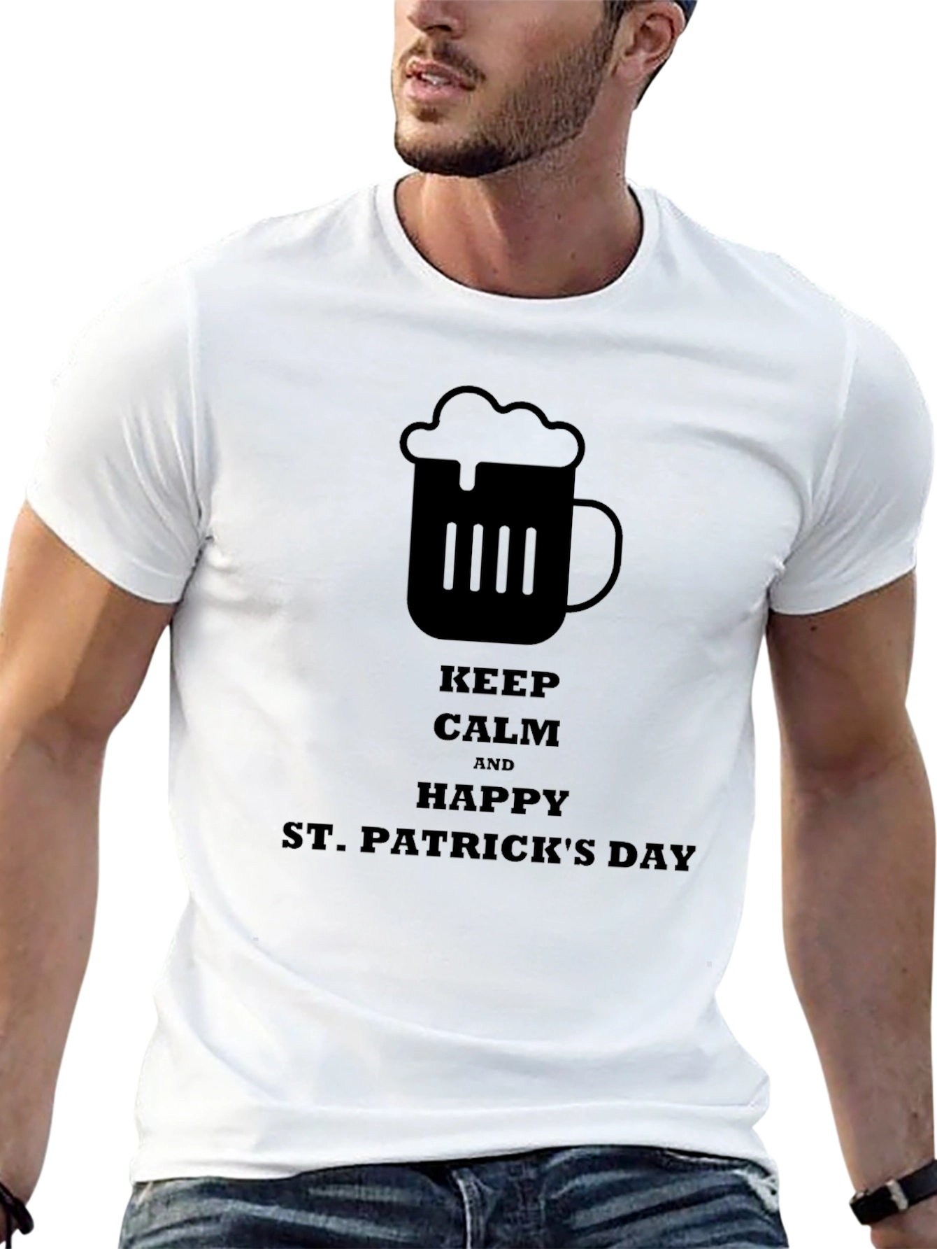 Keep Calm St. Patricks Day Black T-Shirt