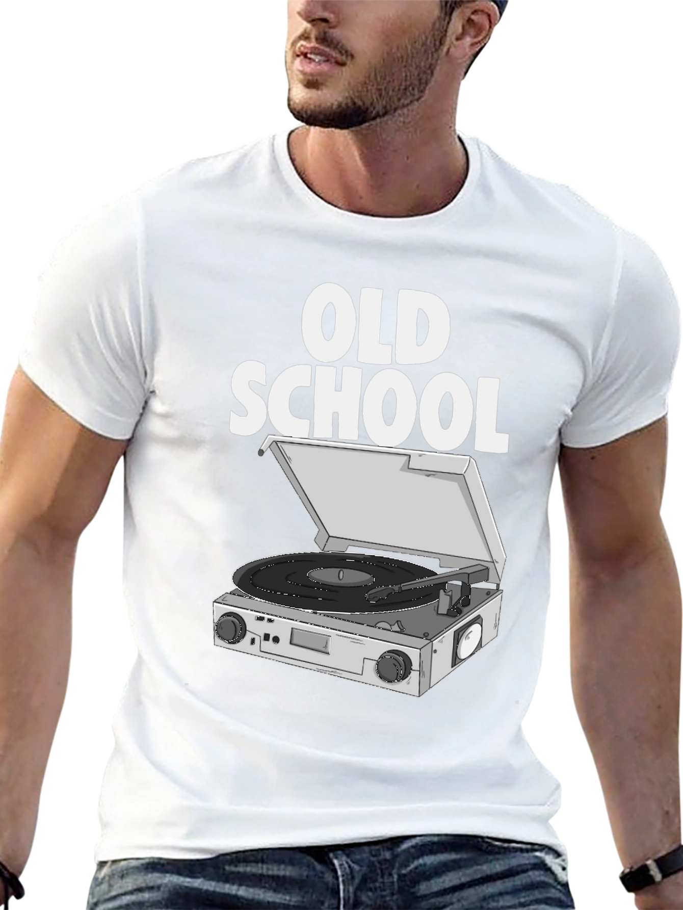Old School Turntable T-Shirt - Retro Music Tee