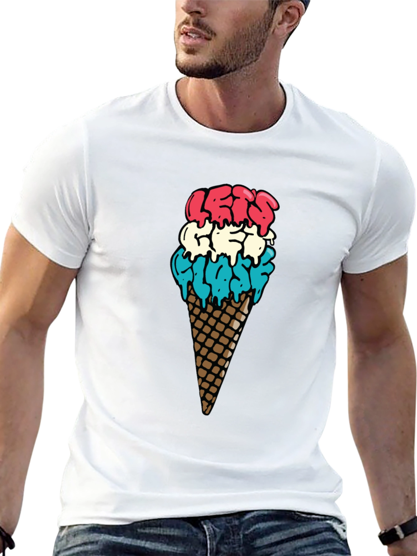 Lets Get Wasted Ice Cream Cone Graphic Tee