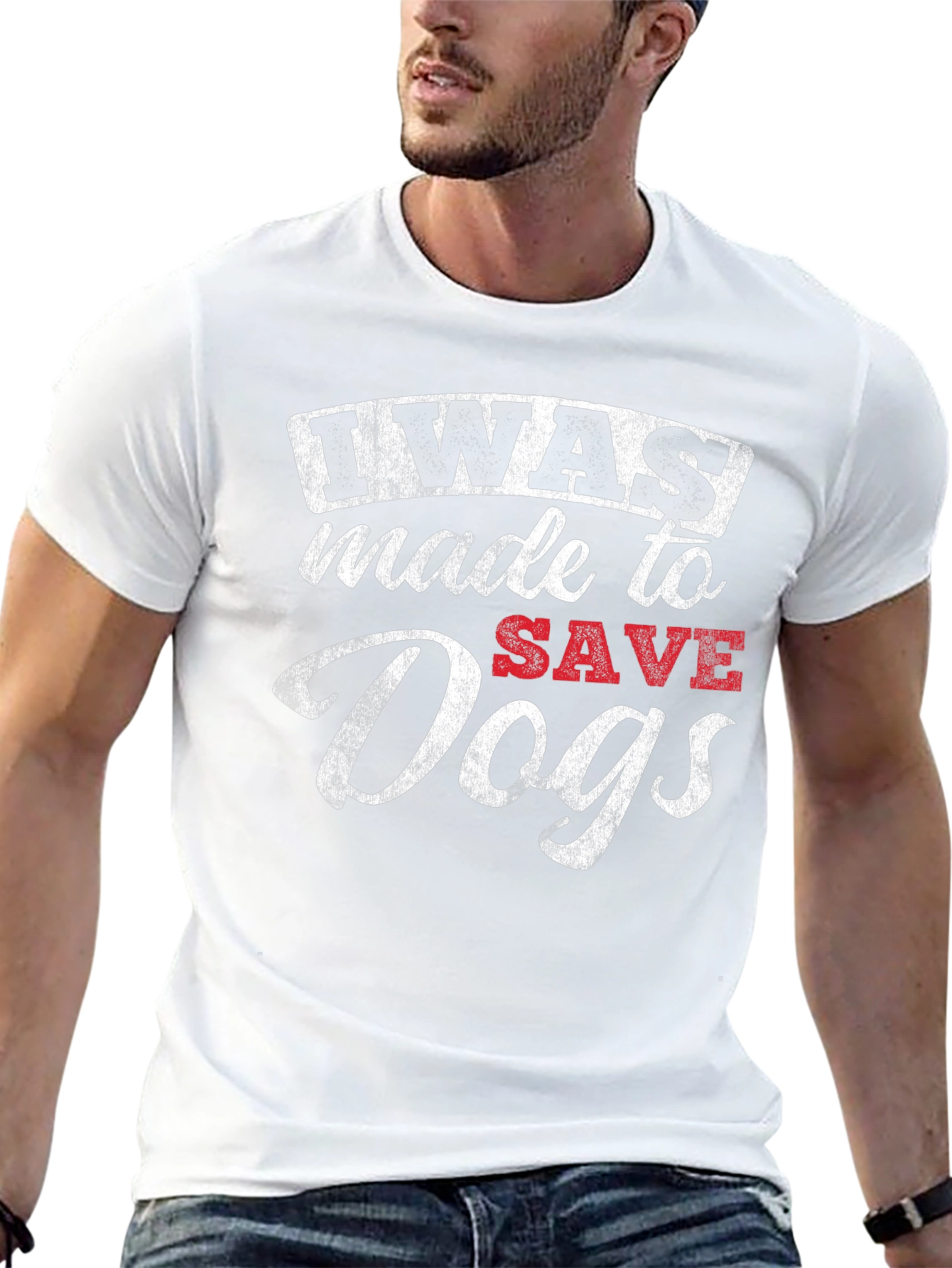 I Was Made to Save Dogs T-Shirt – Rescue Dog Lover Tee