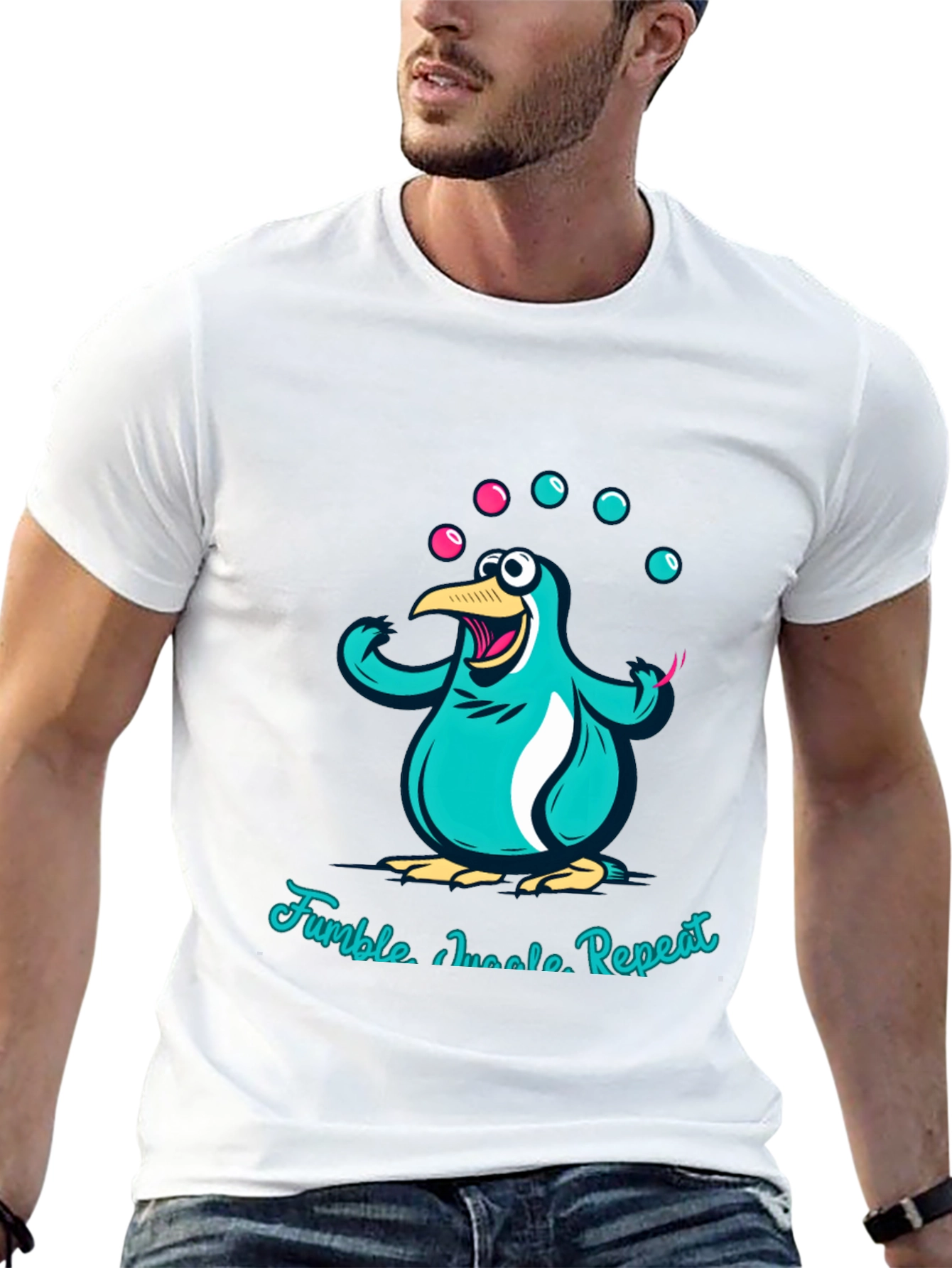 Juggling Penguin Graphic Tee
