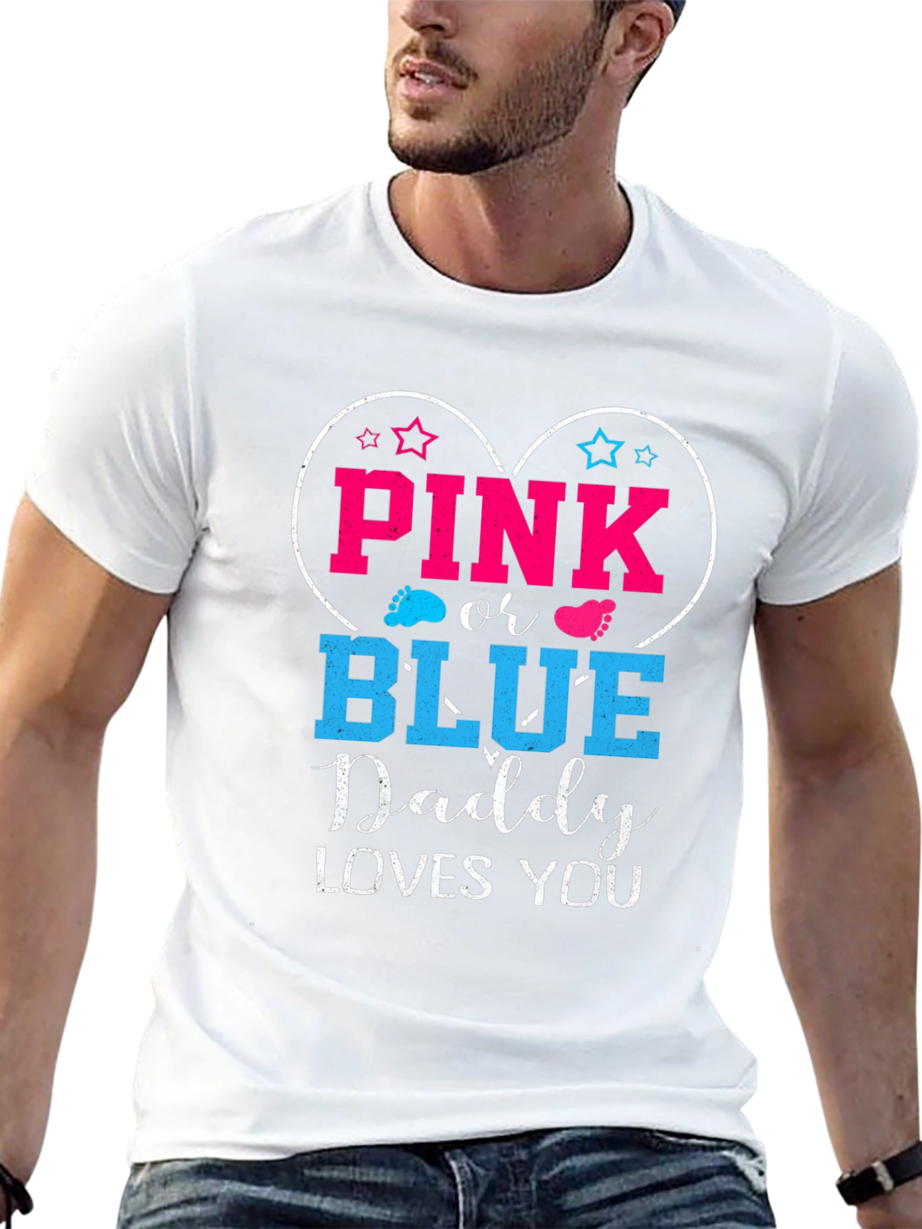 Pink or Blue Daddy Loves You T-Shirt
