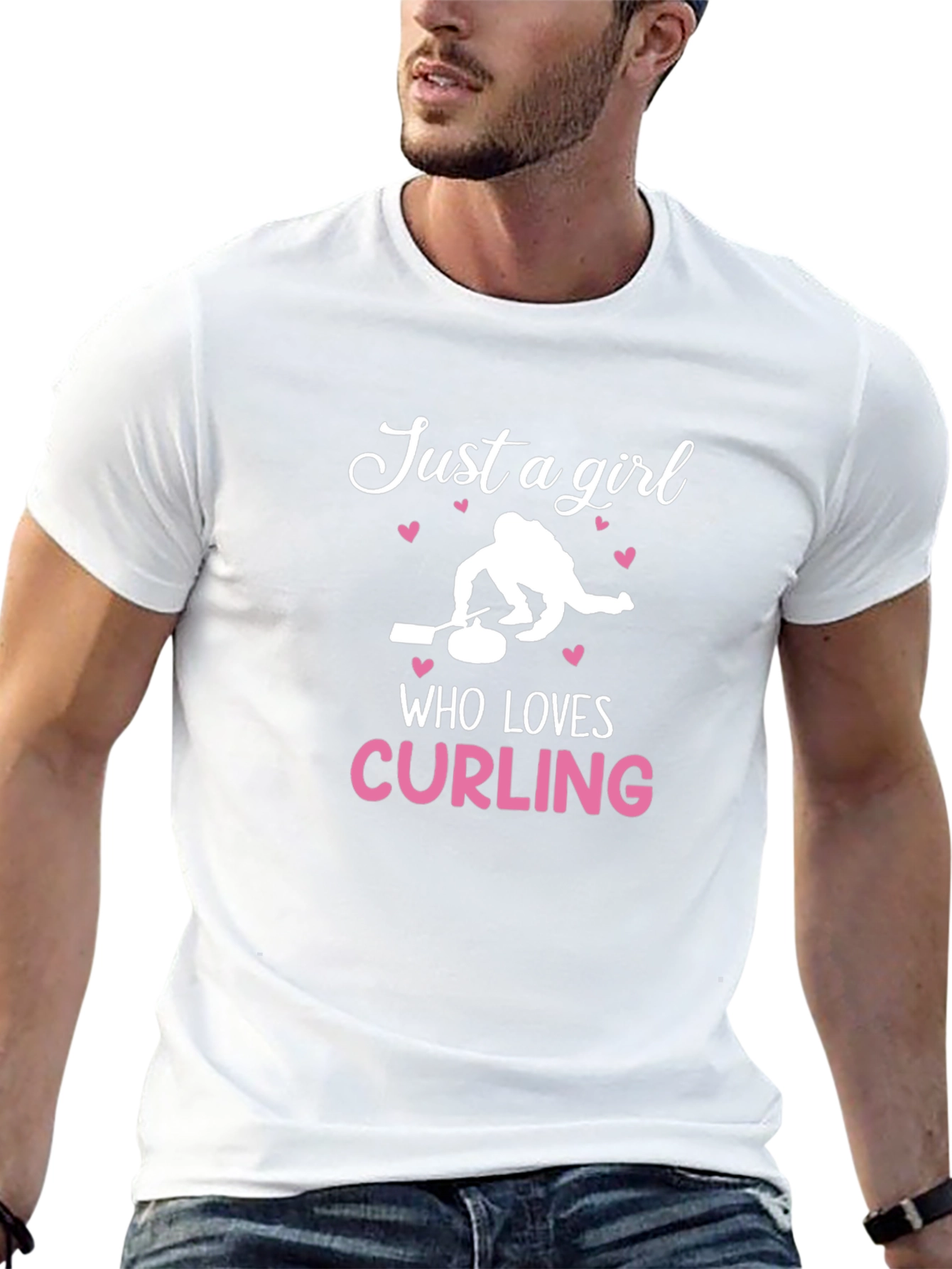 Just a Girl Who Loves Curling T-Shirt