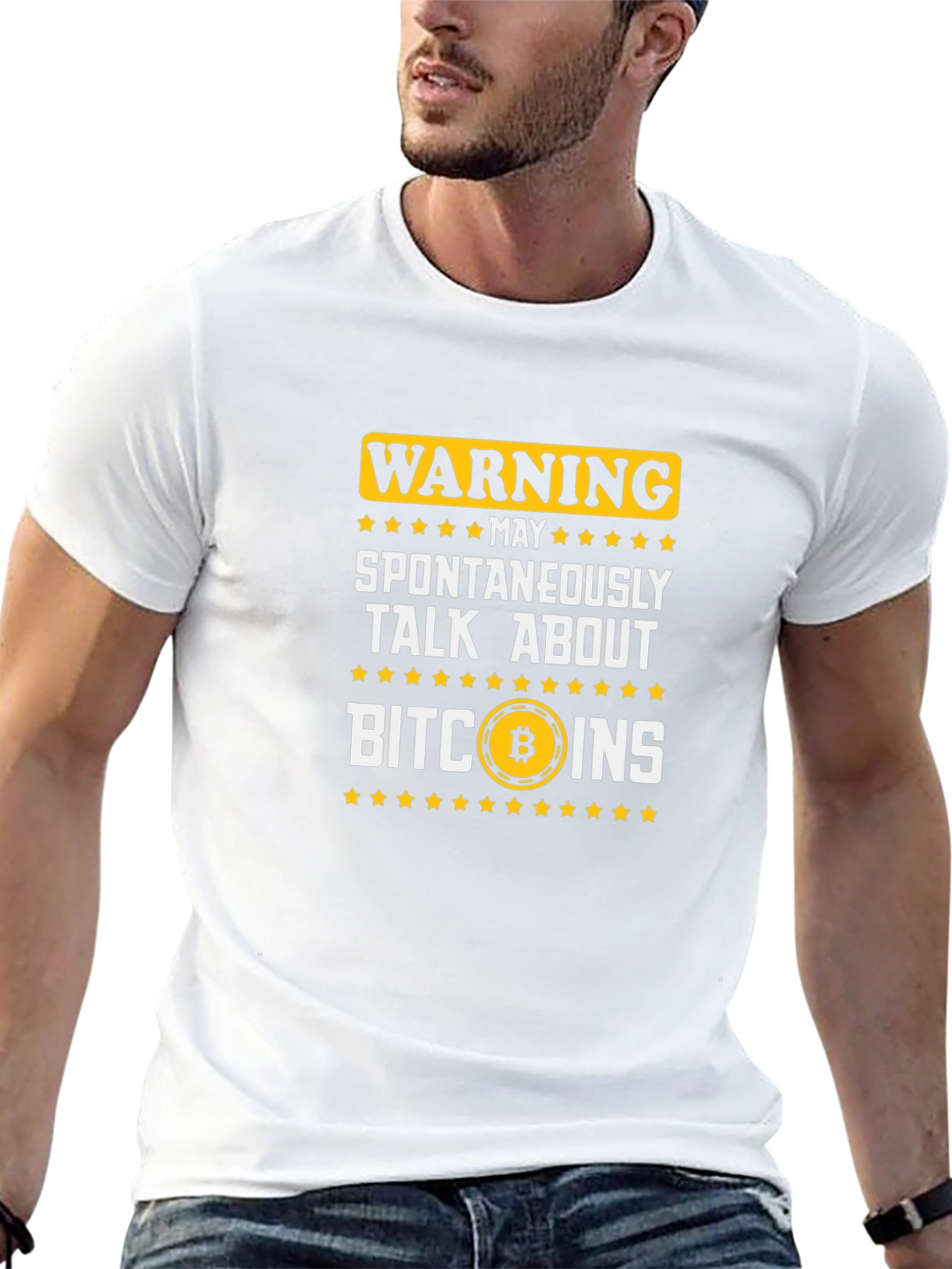 Warning May Spontaneously Talk About Bitcoins T-Shirt