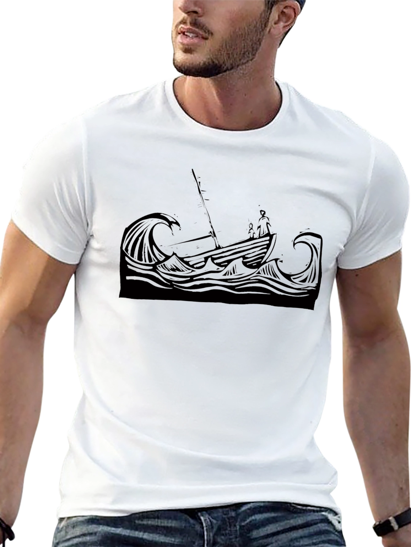 Stormy Seas Graphic Tee - Black