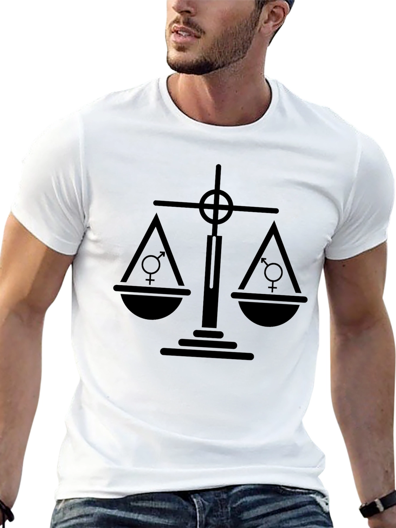 Equality Scales T-Shirt - Mens Black Tee