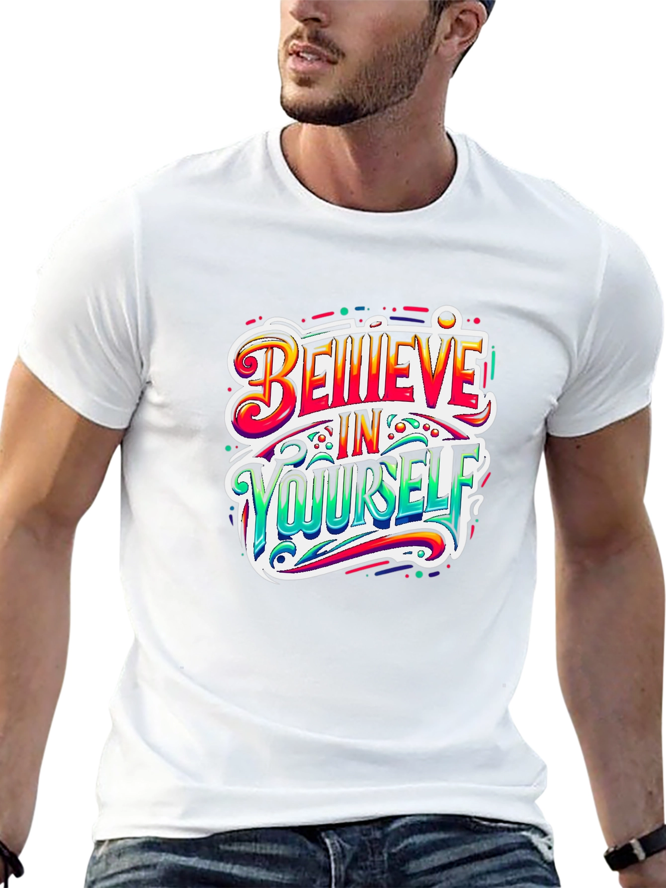 Believe in Yourself Graphic Tee - Black