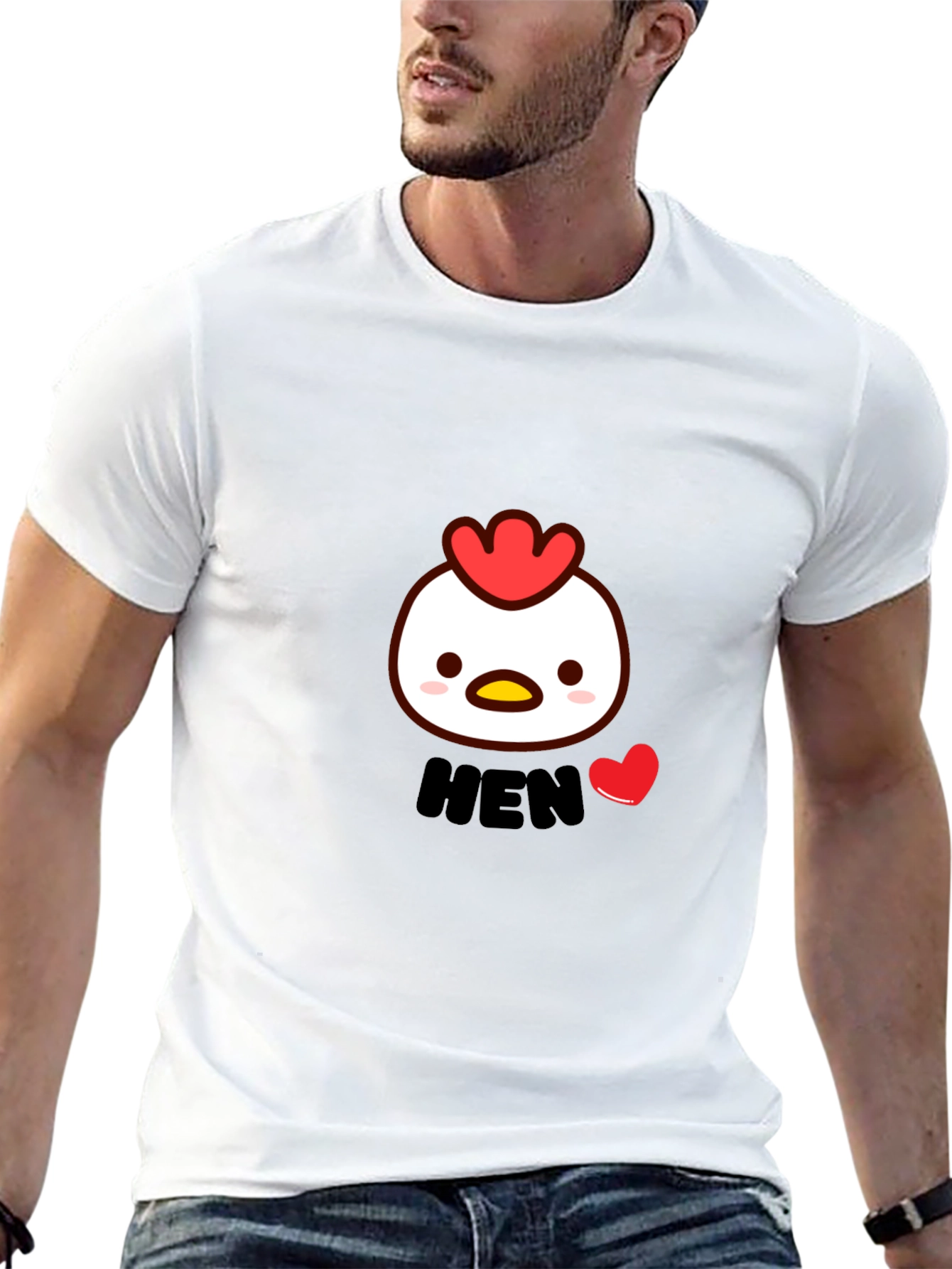 Cute Hen Graphic T-Shirt - Soft Cotton Blend