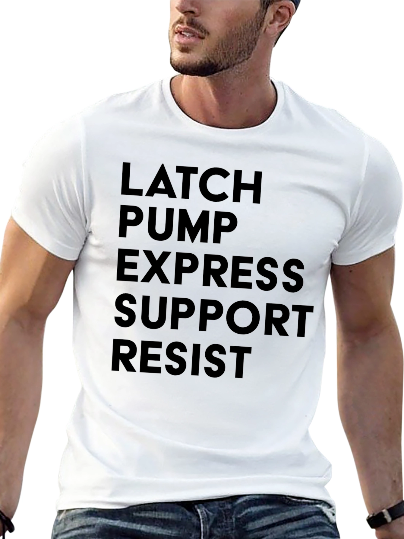Latch Pump Express Support Resist Black Tee