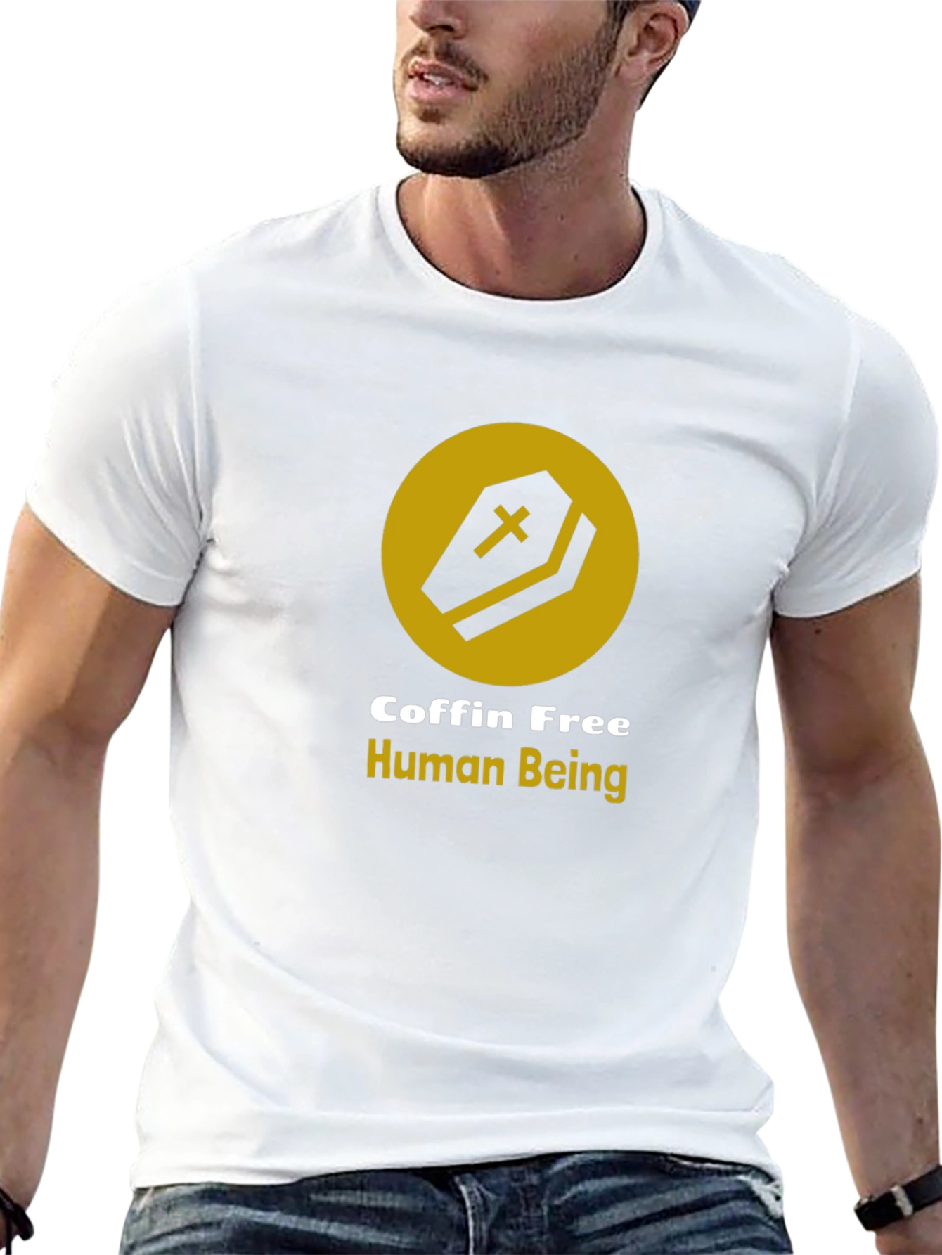 Coffin Free Human Being Graphic Tee
