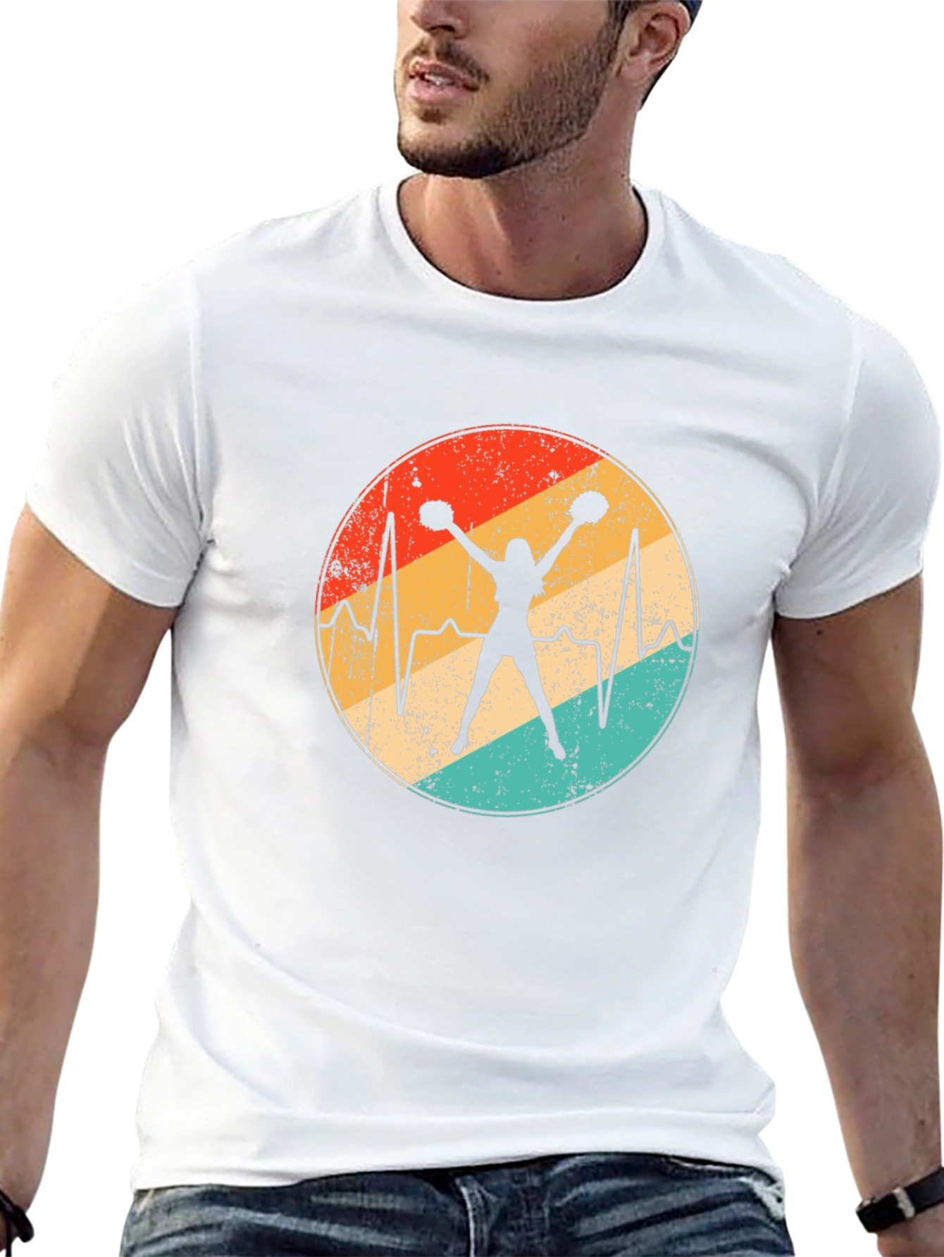 Cheerleader Heartbeat Graphic Tee