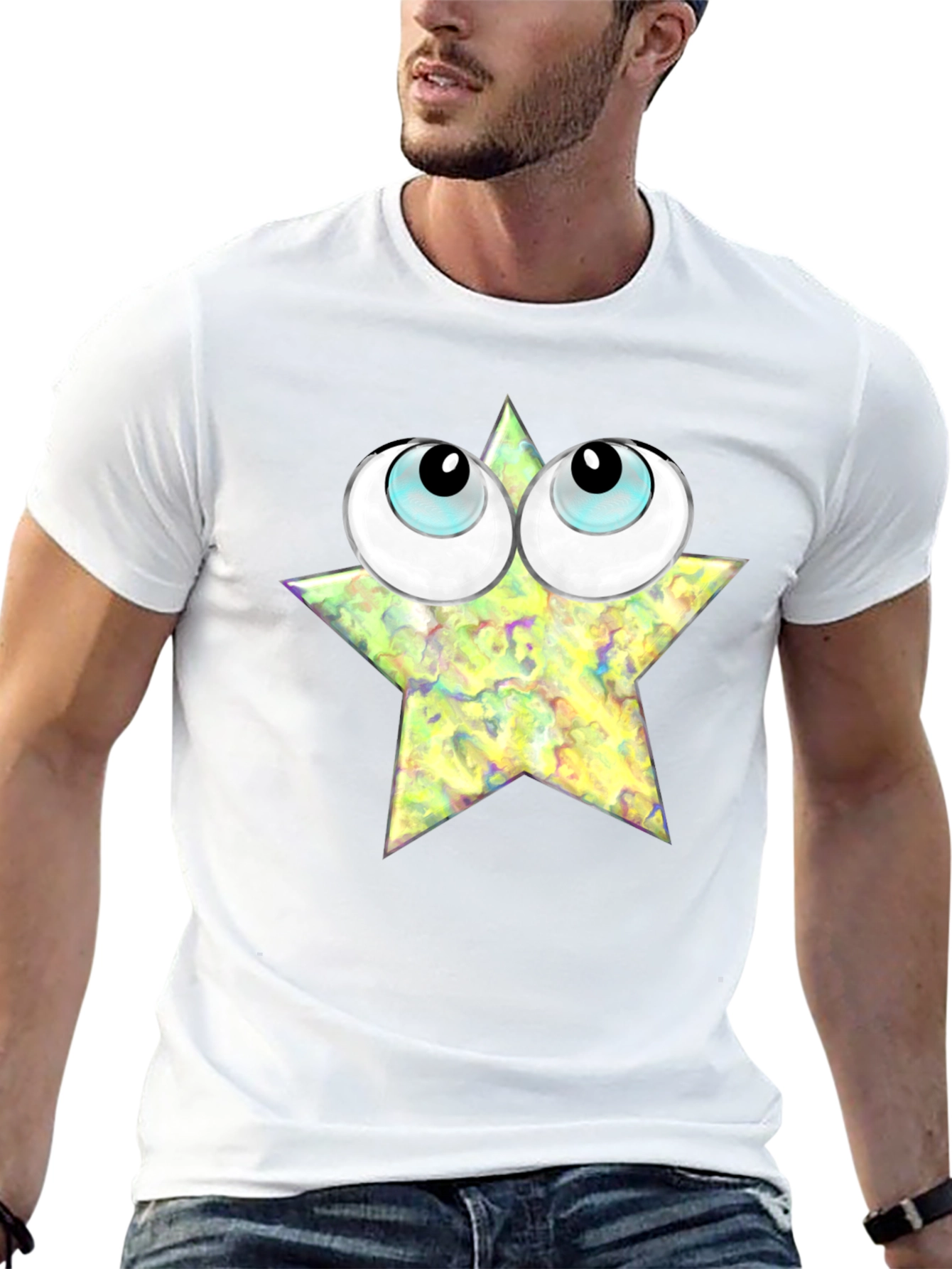 Funny Star Eyed Graphic T-Shirt