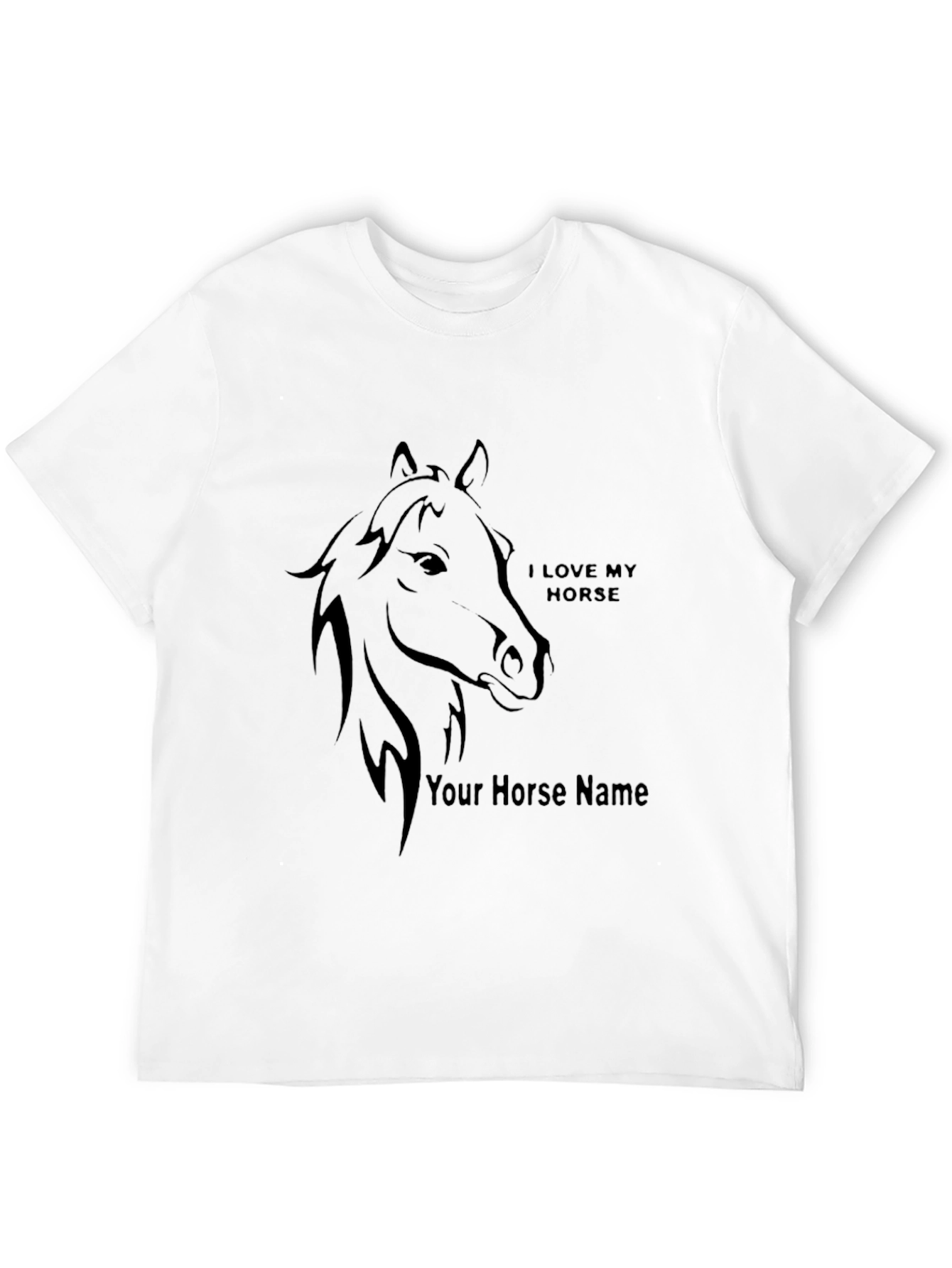 I Love My Horse T-Shirt - Customizable Name