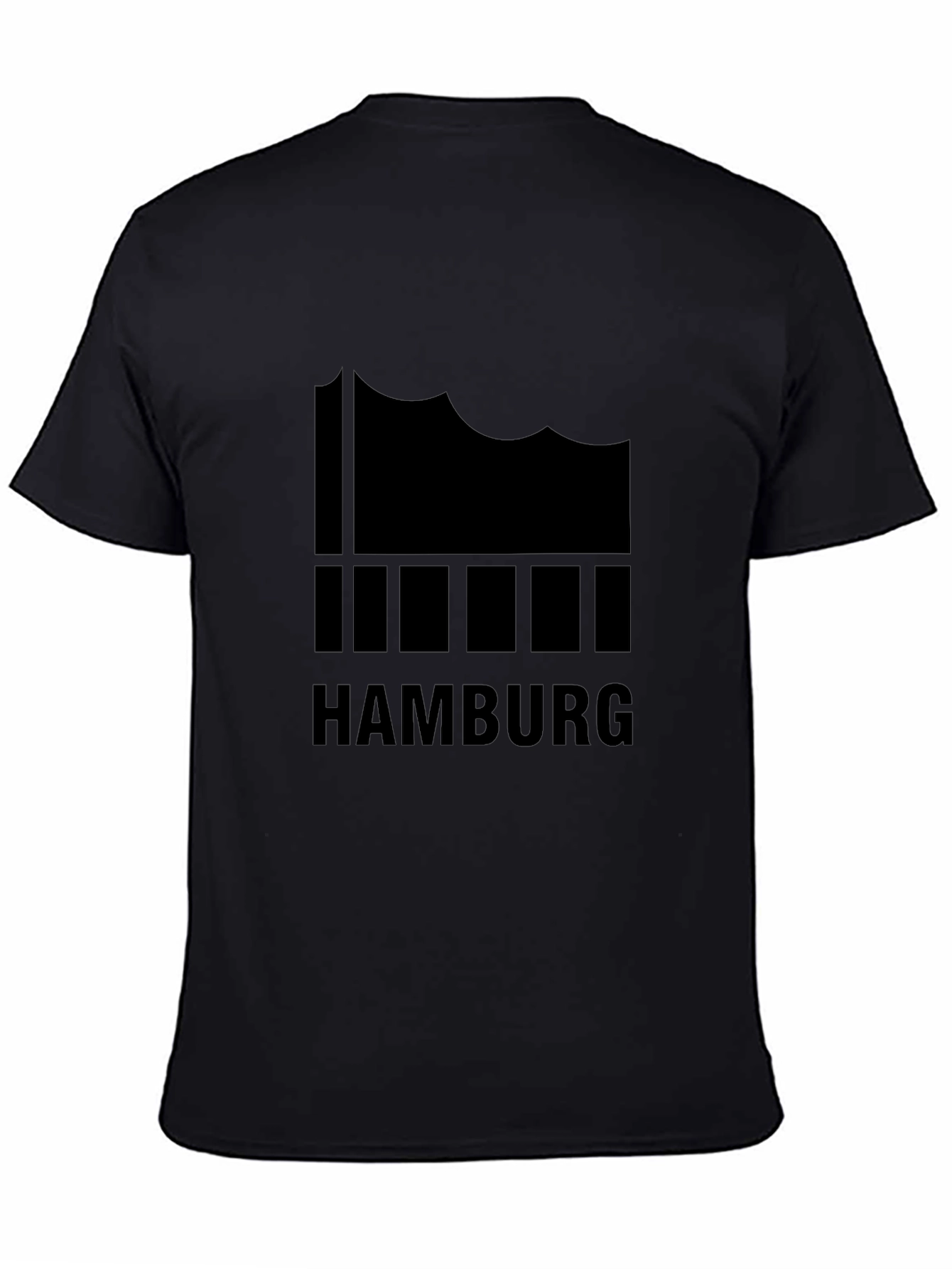 Hamburg Germany Graphic Tee - Black Cotton T-Shirt