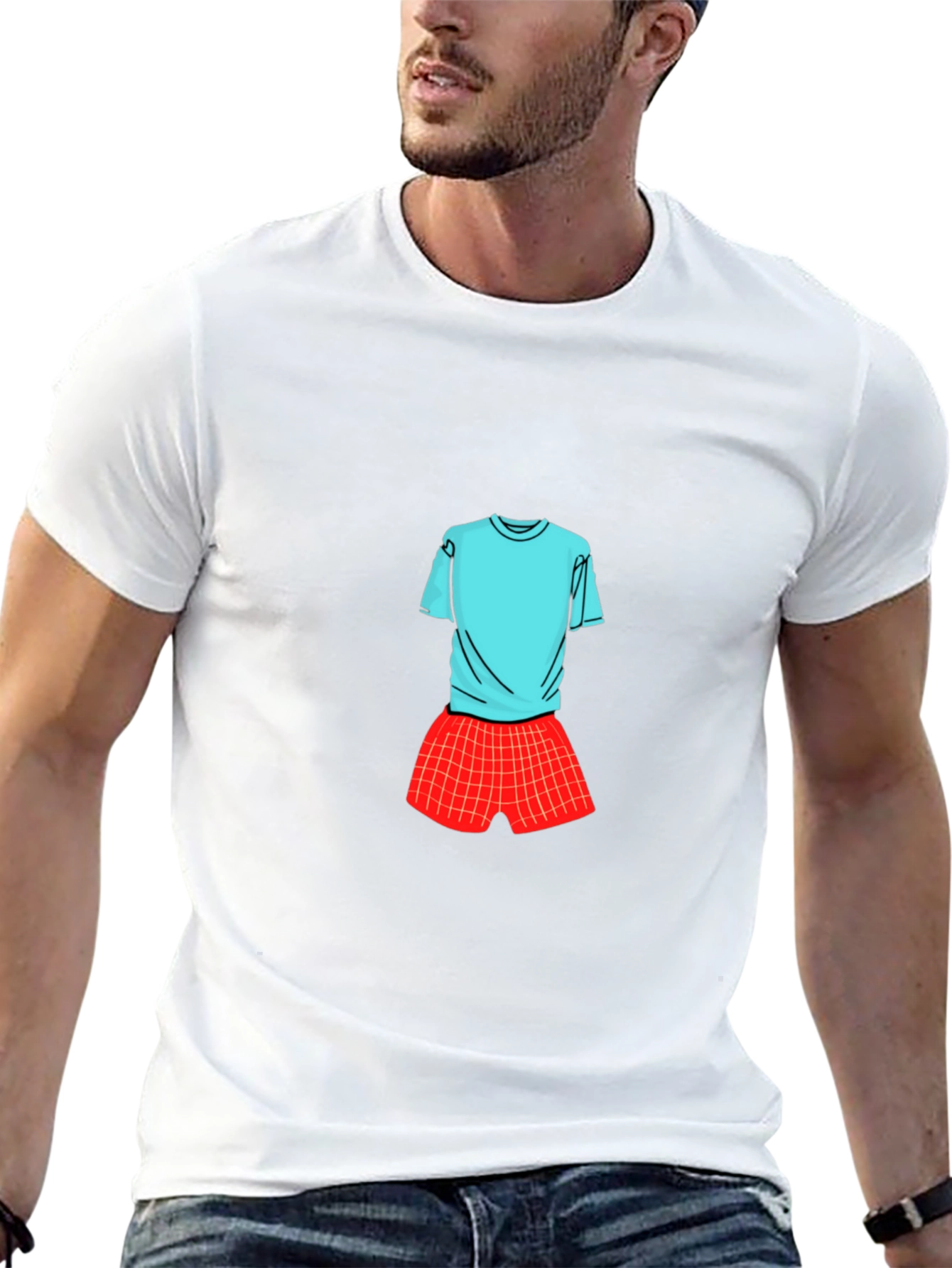 Graphic Tee: Shirt & Shorts Illusion