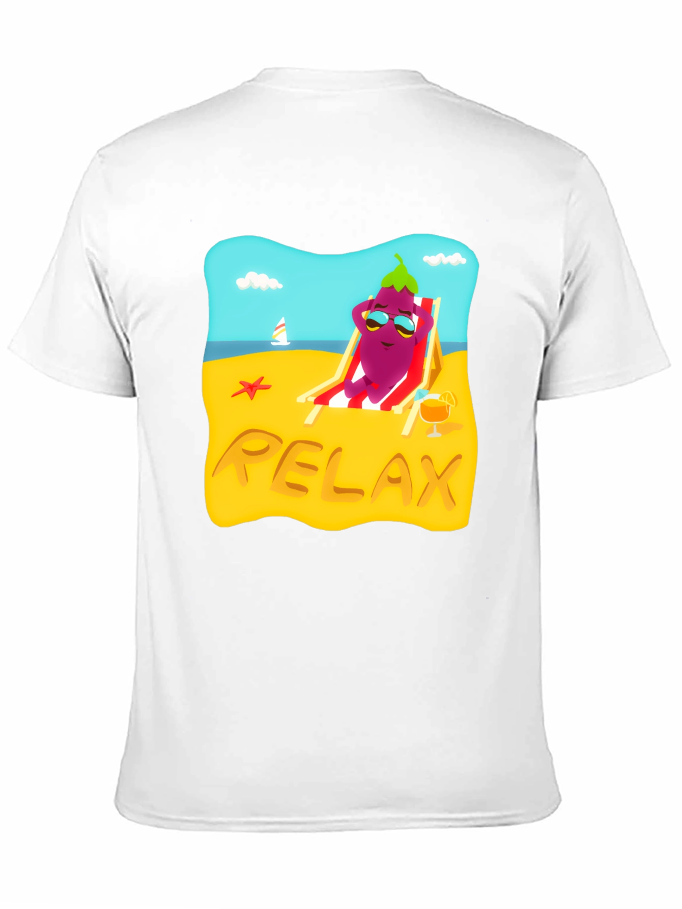 Relaxing Eggplant Beach T-Shirt