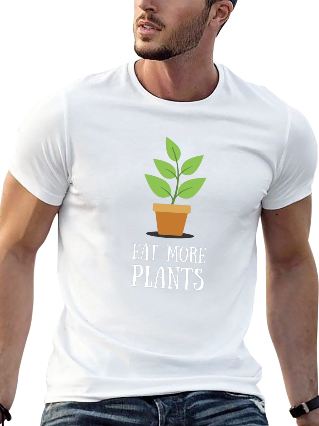 Eat More Plants T-Shirt - Black Graphic Tee