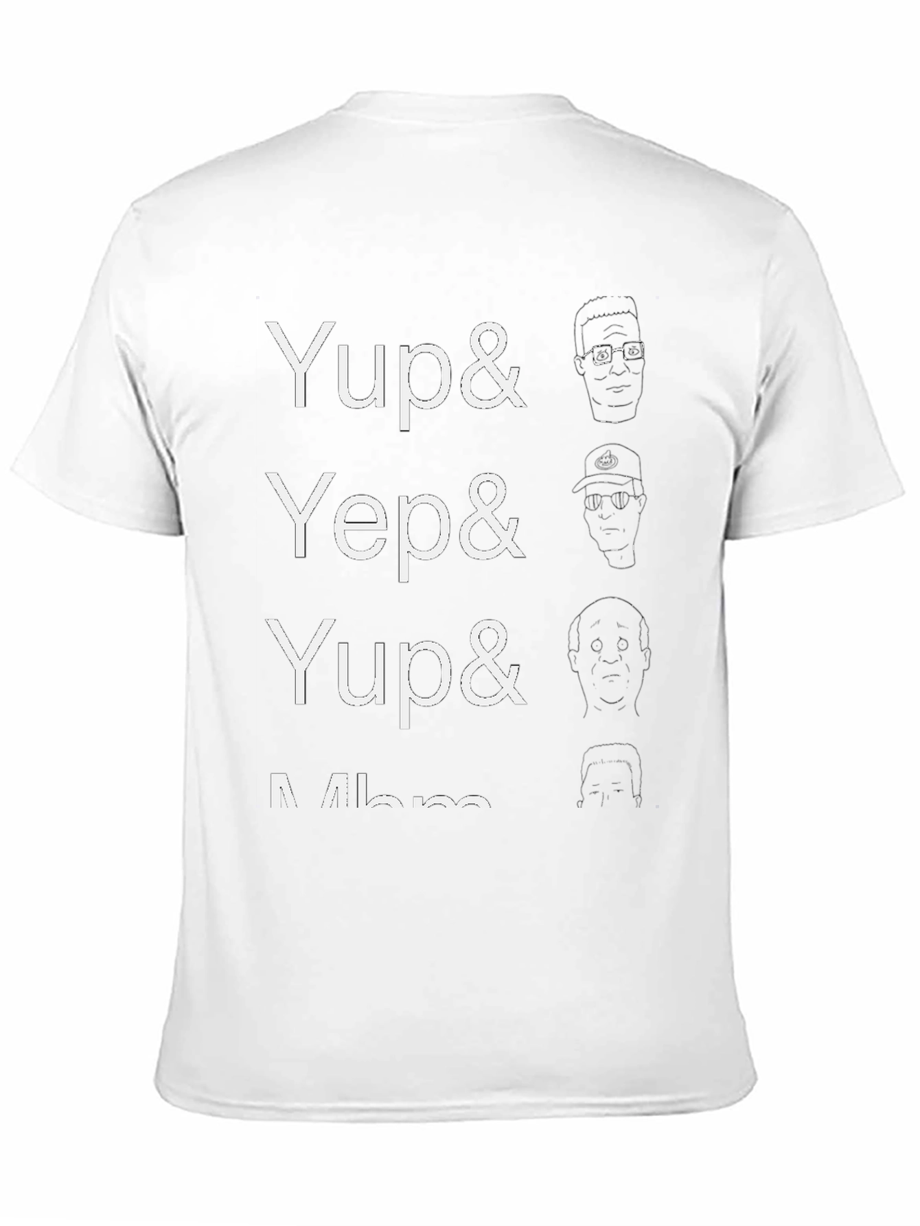 Yup Yep Yup Mhm Funny Graphic T-Shirt