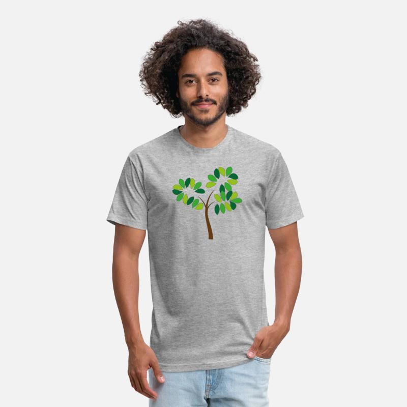 Abstract Green Leaf Tree Design