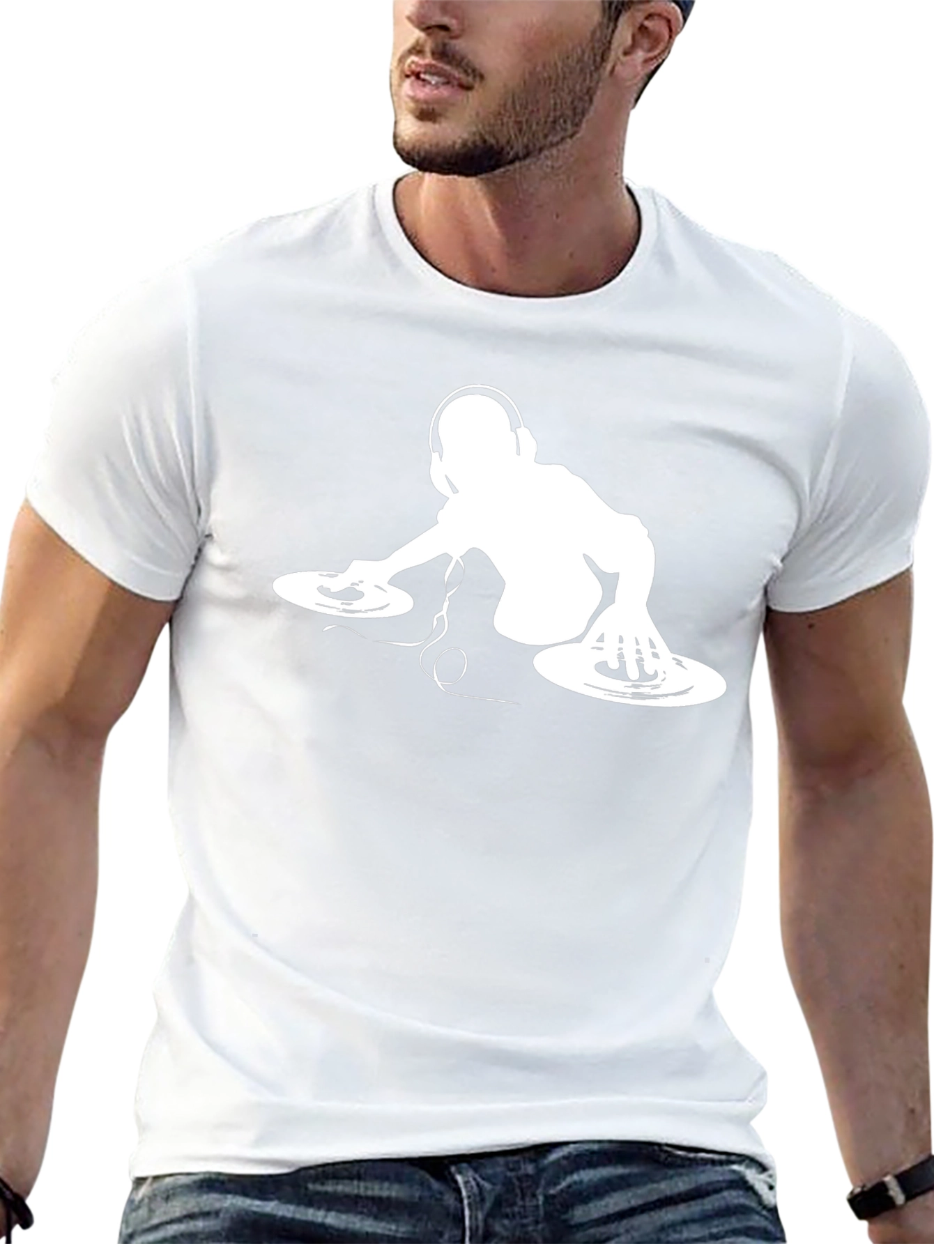 DJ Silhouette Graphic Tee - Black