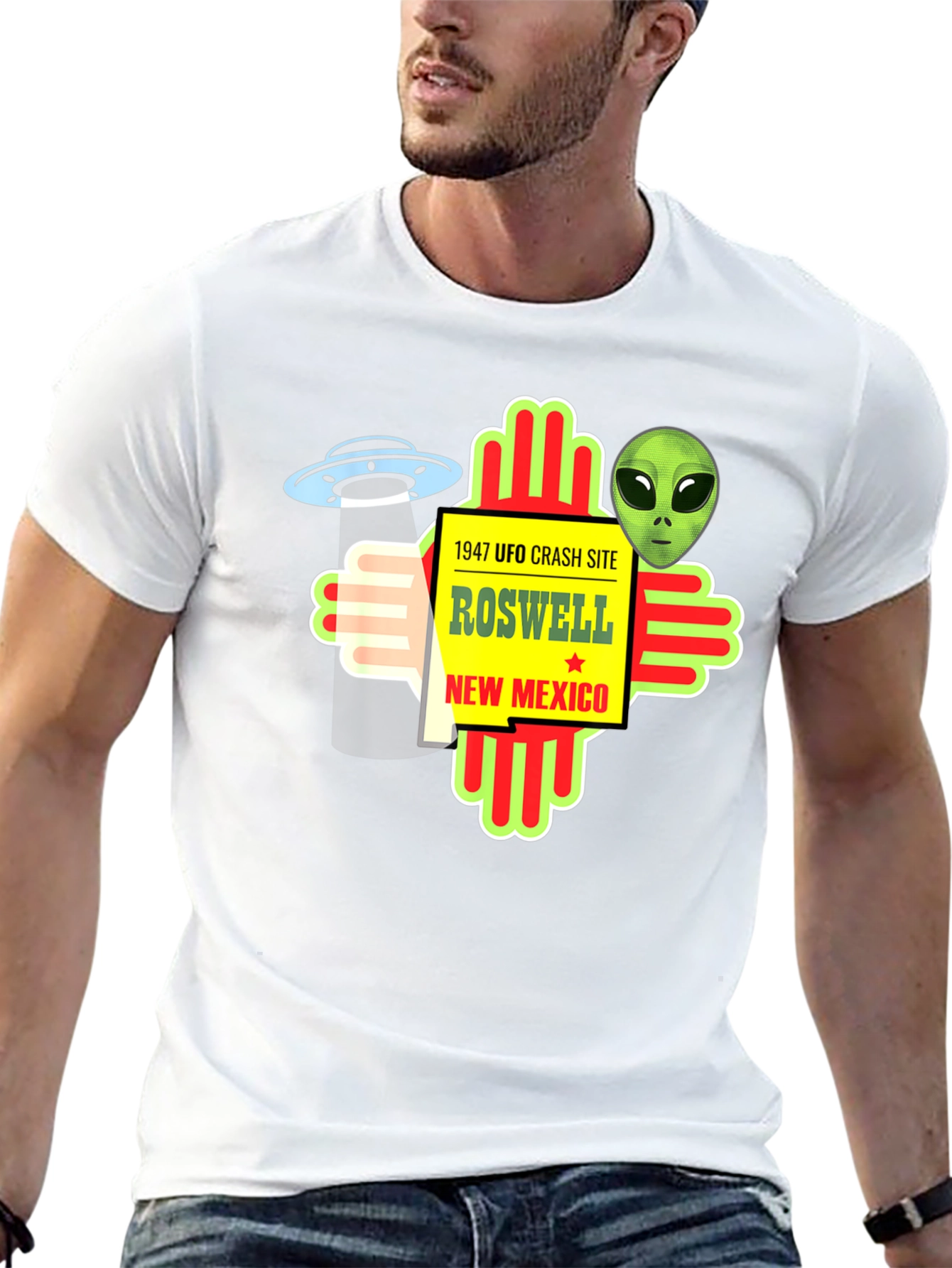 Roswell UFO Crash Site Graphic Tee