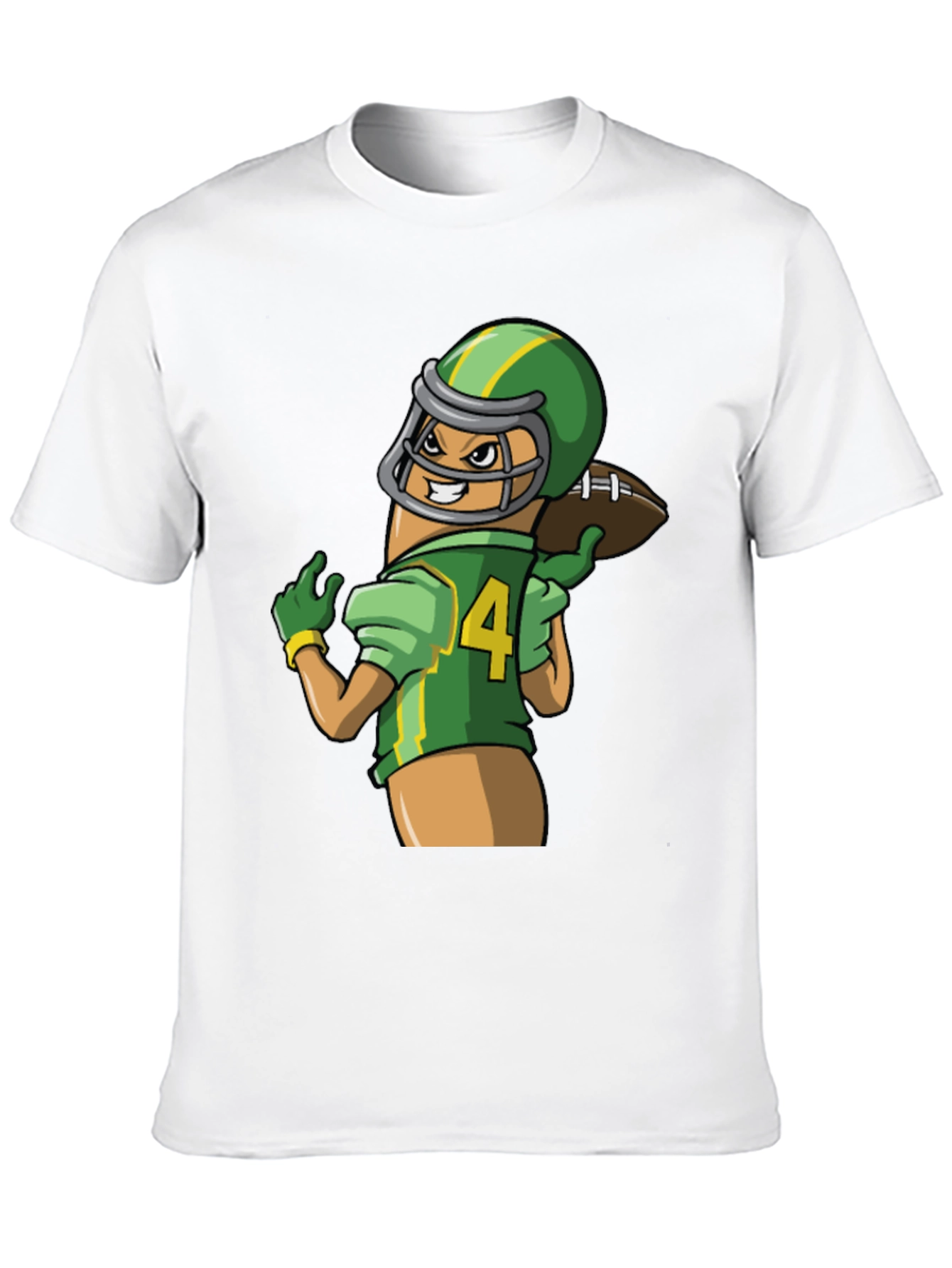 Funny Football Sausage Graphic Tee - Black