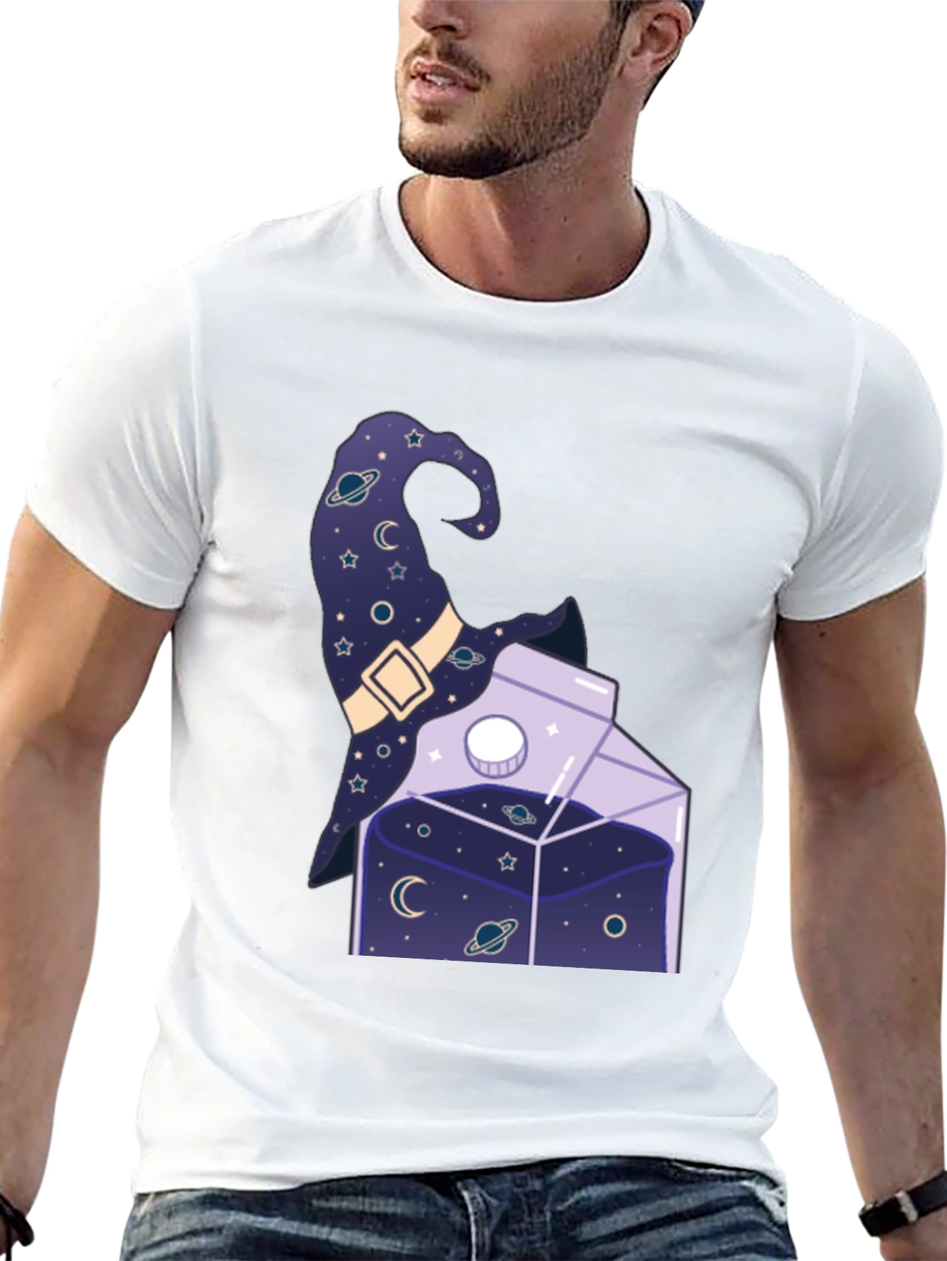 Cosmic Witchs Brew T-Shirt - Galaxy Milk Carton