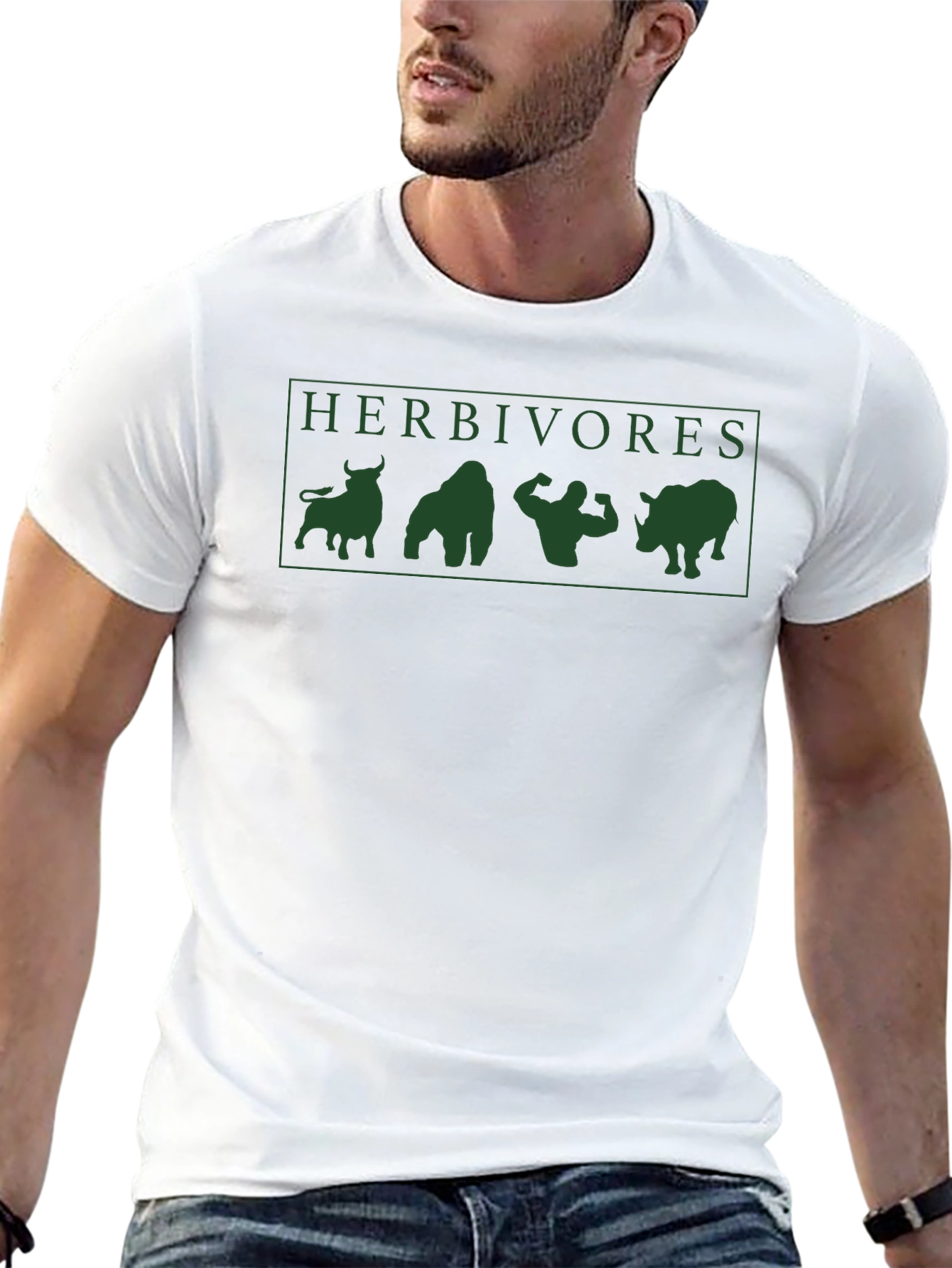 Herbivore Power: Black Graphic Tee