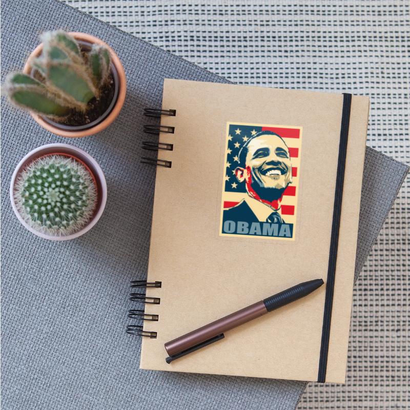 Barack Obama President 44 American Flag Happy Demo