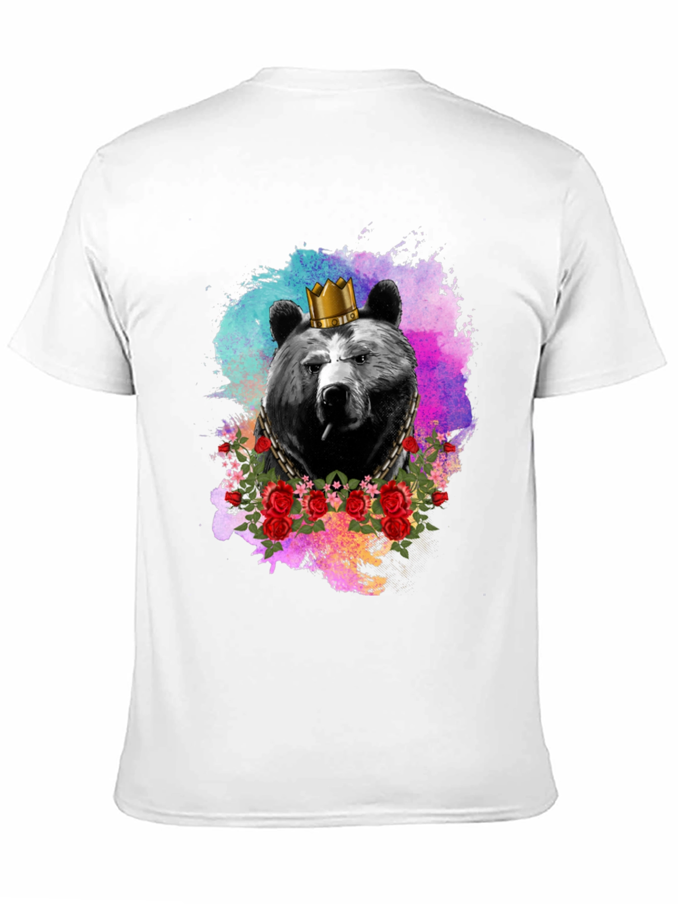 King Bear Graphic Tee - Crowned Bear T-Shirt