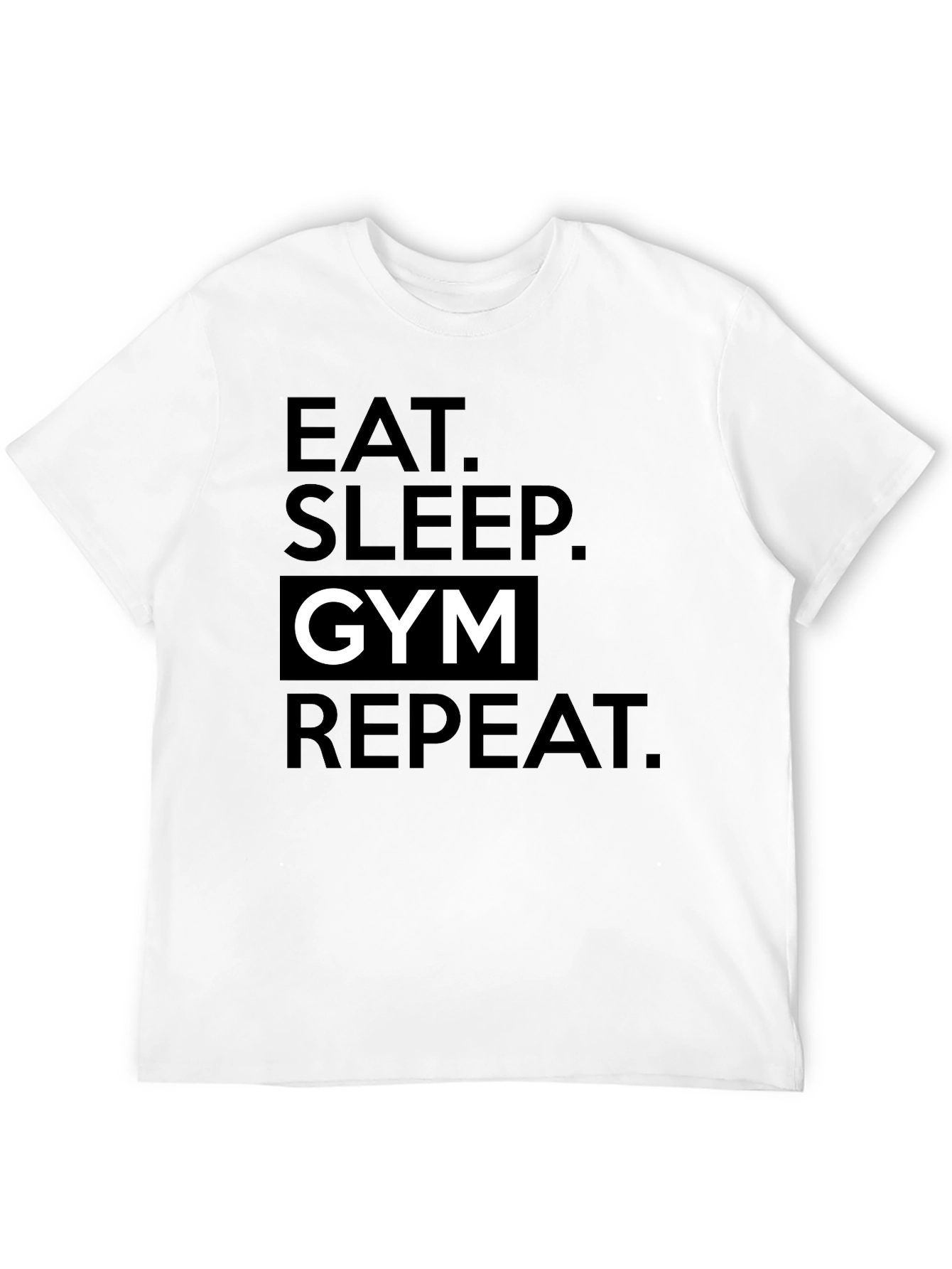 Eat Sleep Gym Repeat Black T-Shirt