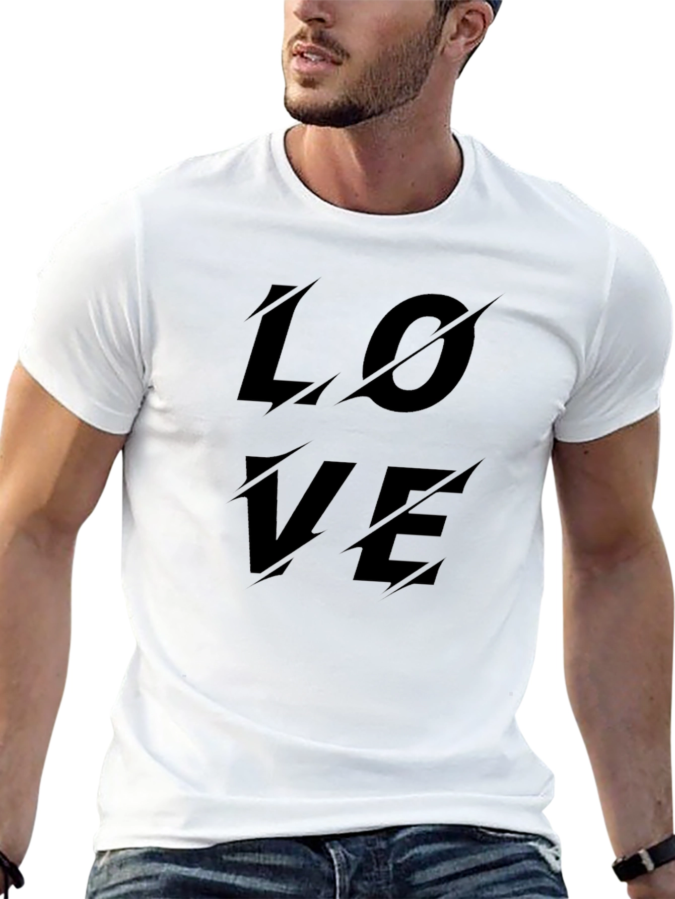 Edgy LOVE Graphic Tee - Modern Stylish Design