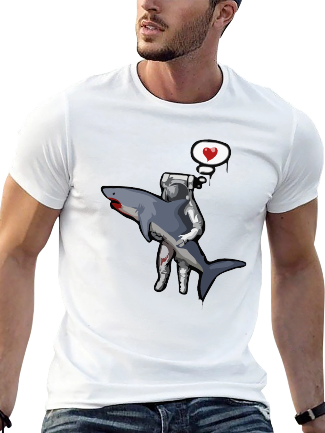 Shark Hug T-Shirt - Love in Space