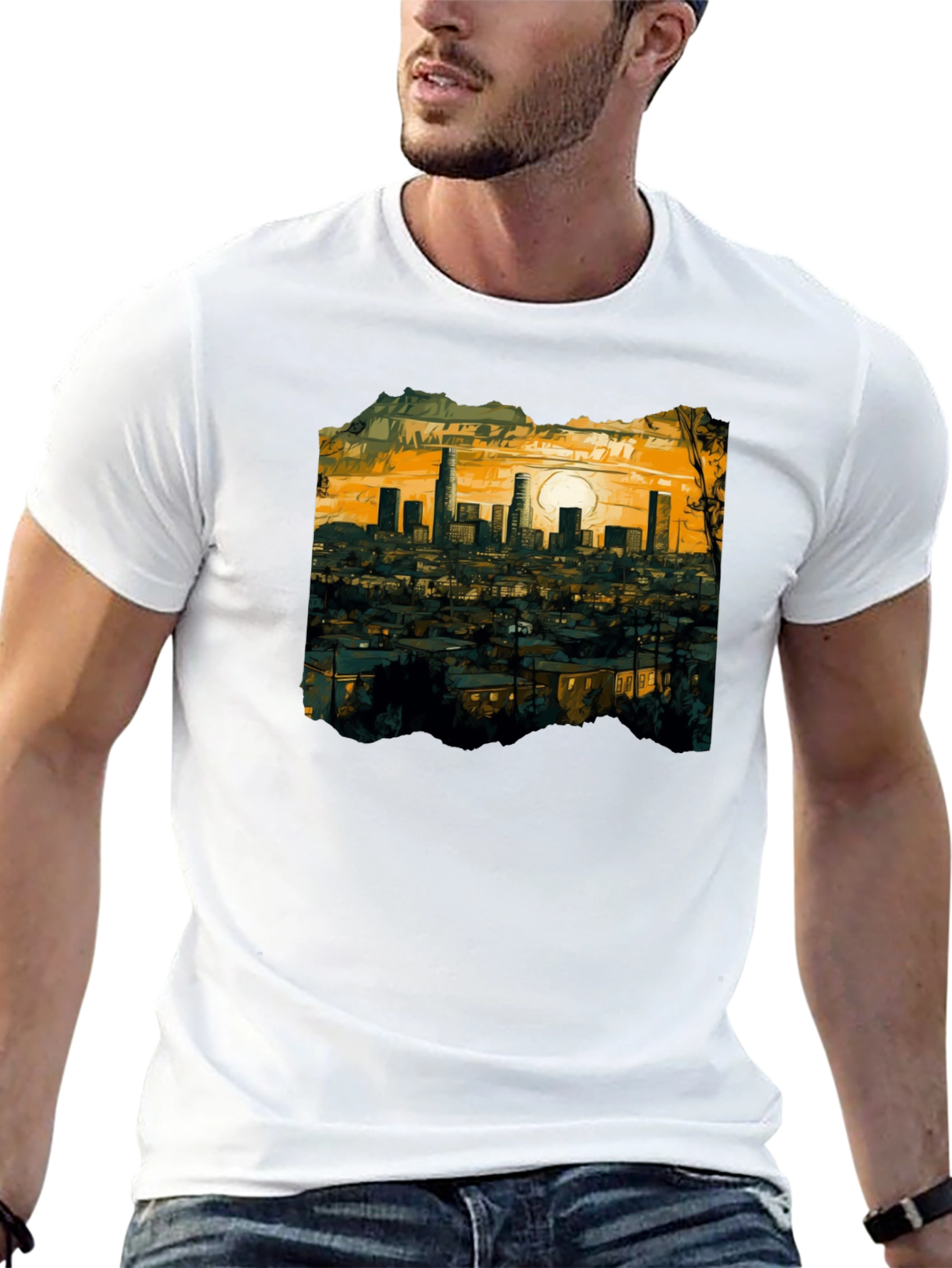 LA Sunset Graphic Tee - Soft Cotton Comfort