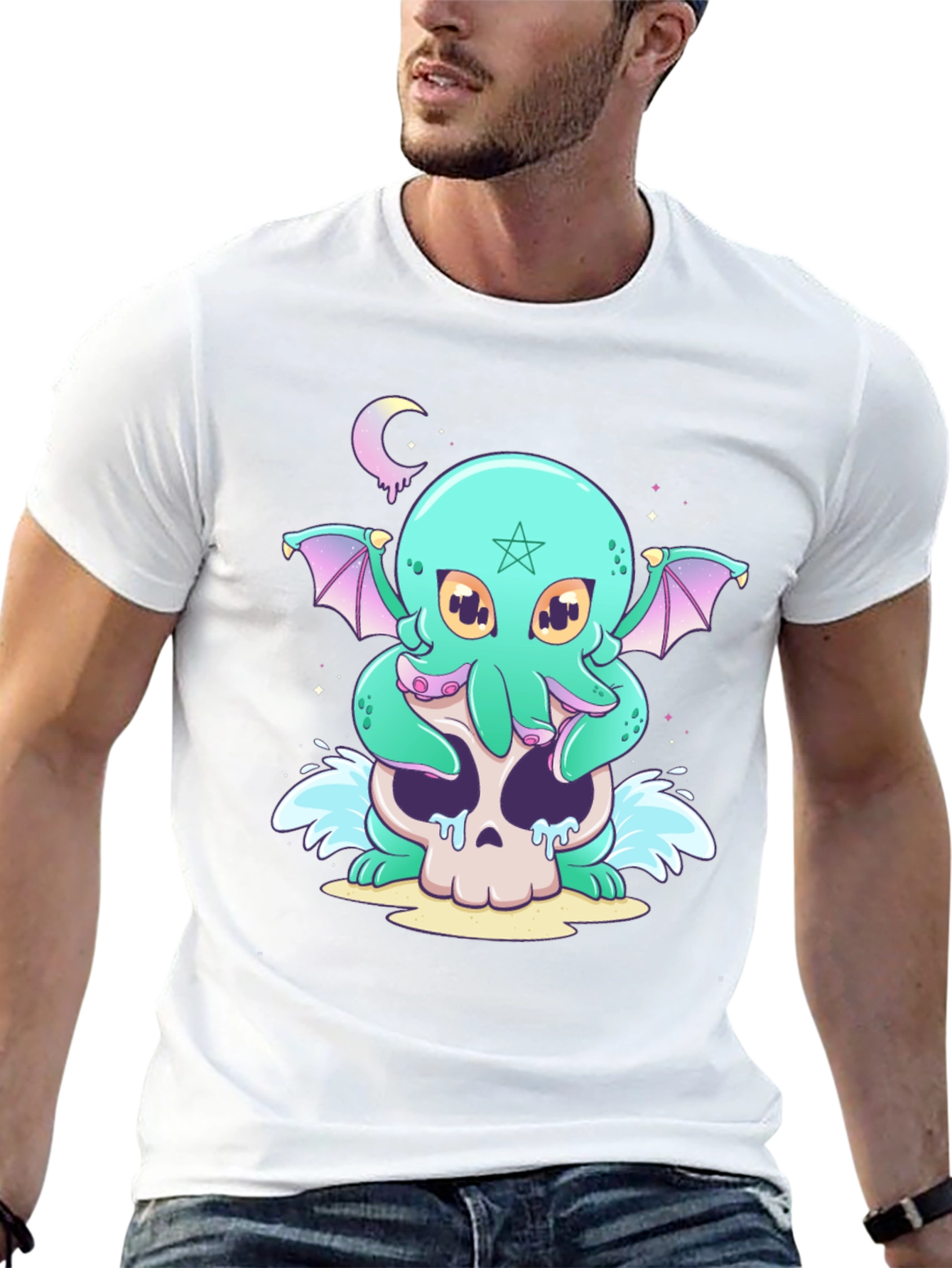 Cthulhu Skull Graphic Tee - Unique Design