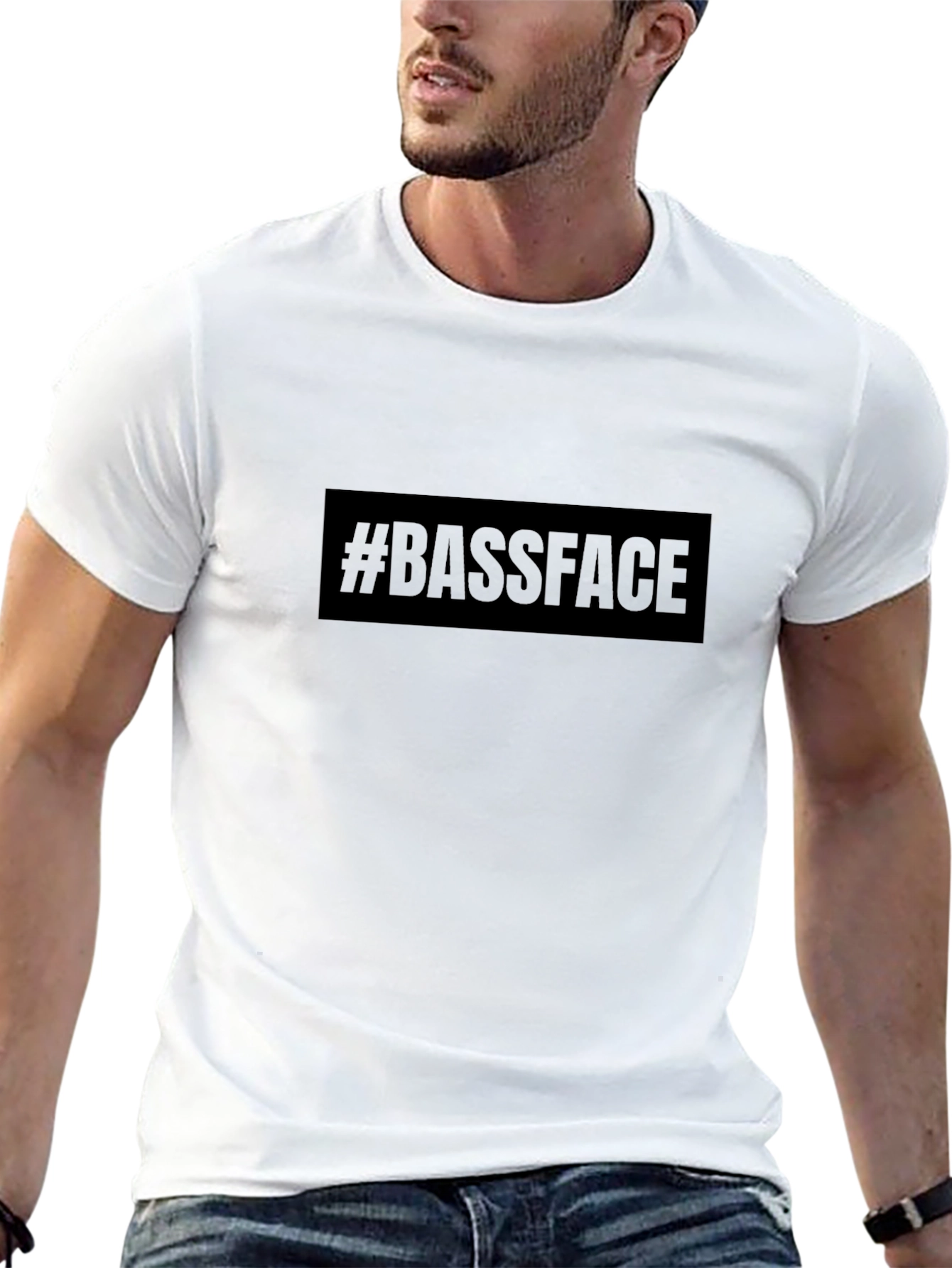 Bassface Graphic Tee - Black Cotton T-Shirt