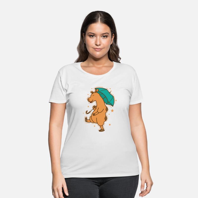 Camel with Umbrella Dromedary Caravan