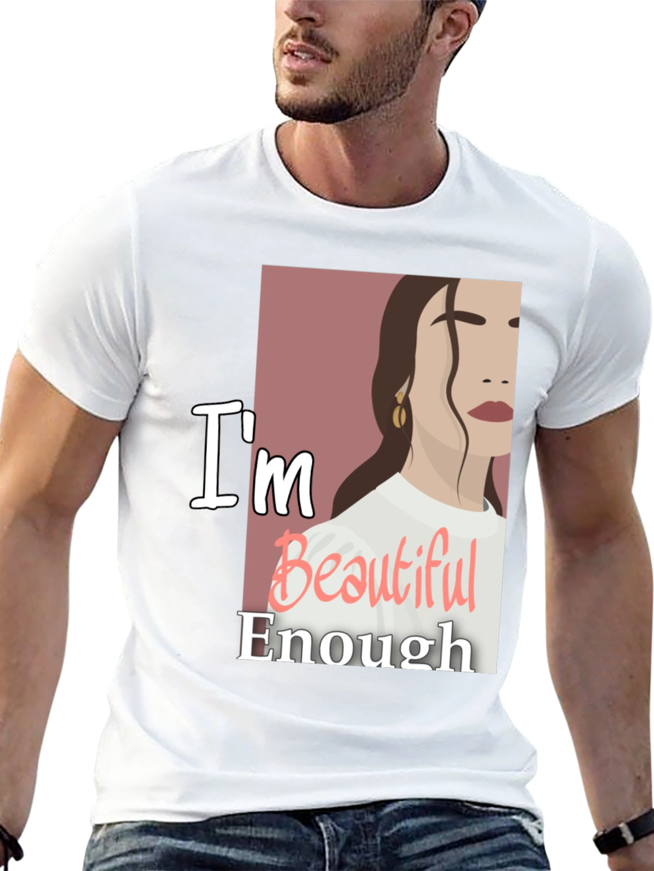 Im Beautiful Enough Graphic Tee - Trendy Comfort