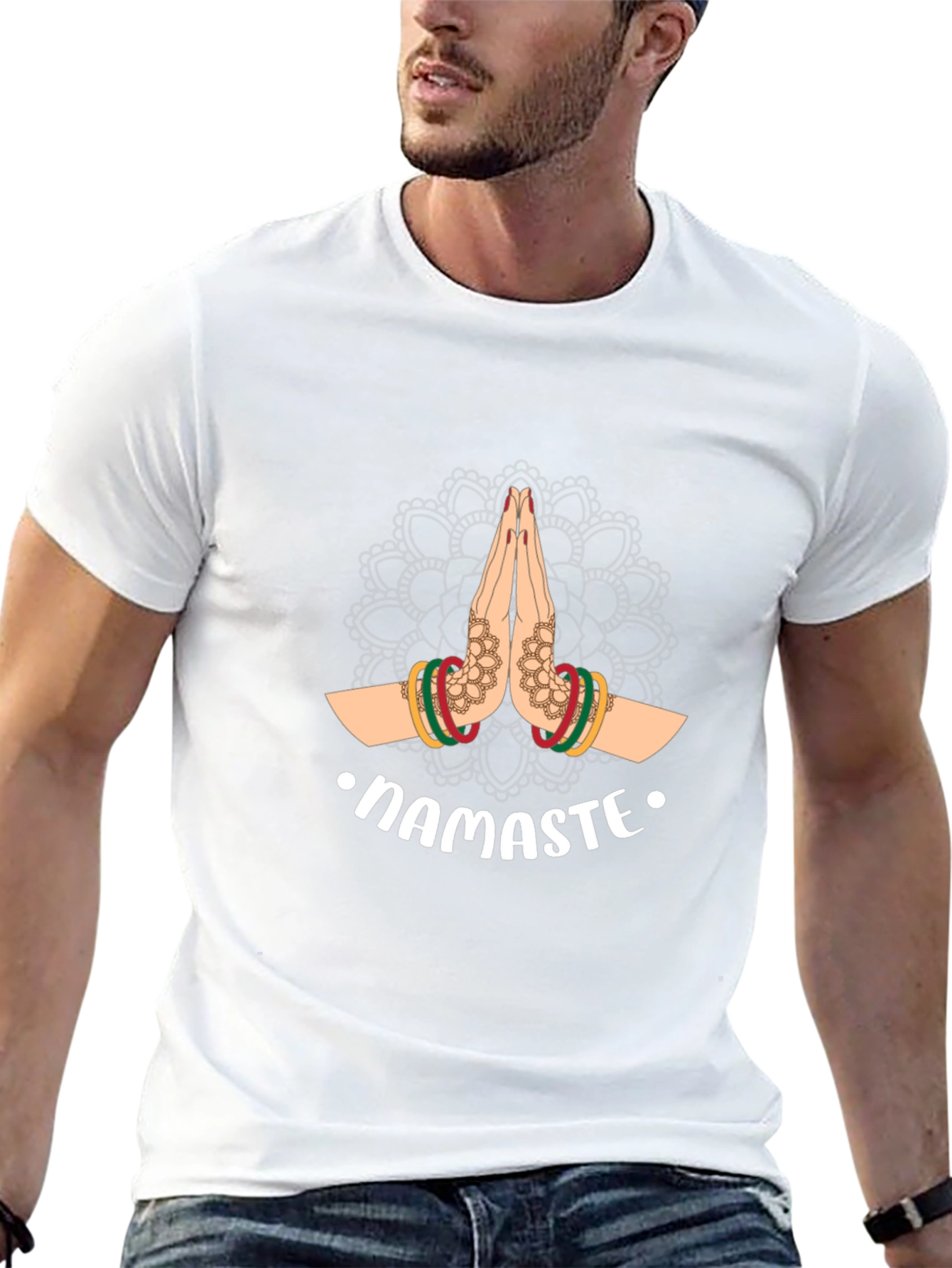 Namaste Graphic Tee - Black Casual Shirt