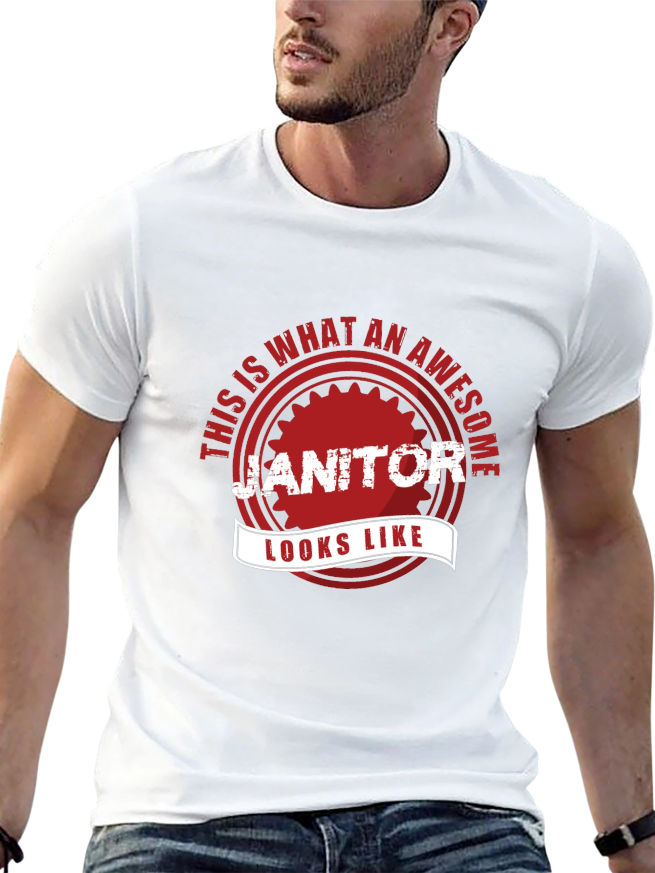 Awesome Janitor T-Shirt - Funny Gift