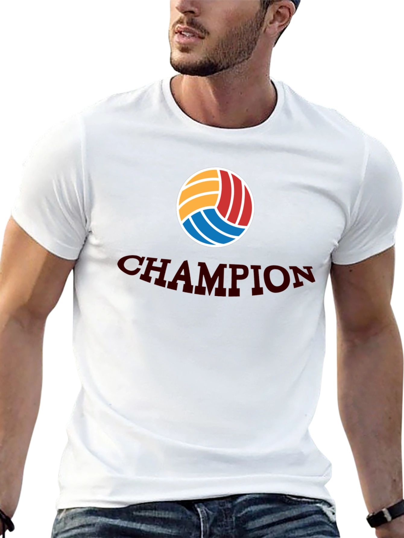 Volleyball Champion Graphic Tee - Black