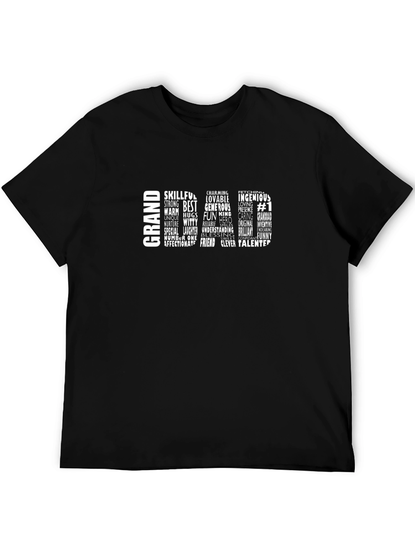 Grandad Word Art T-Shirt - Perfect Gift