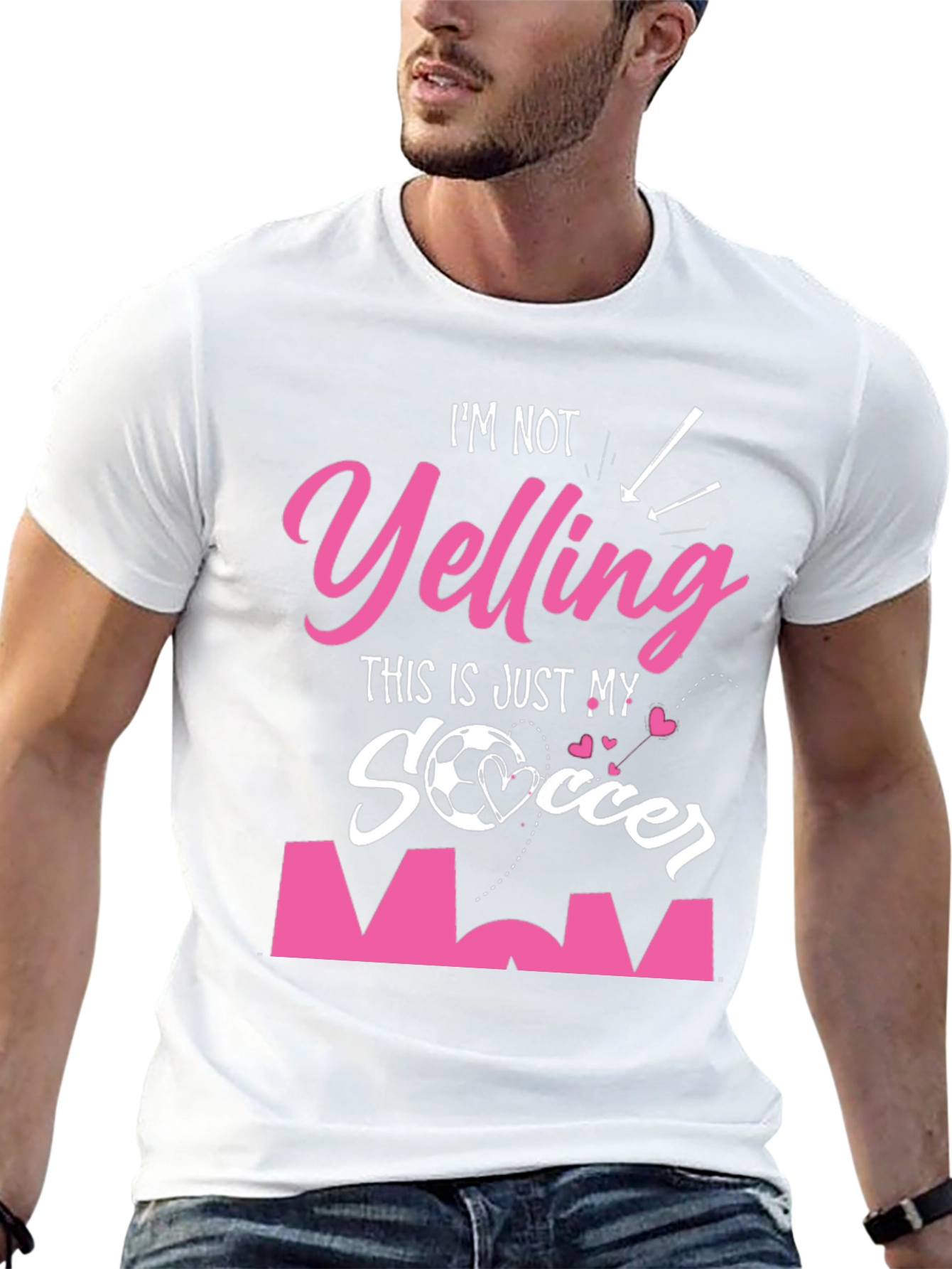 Soccer Mom Graphic Tee - Im Not Yelling