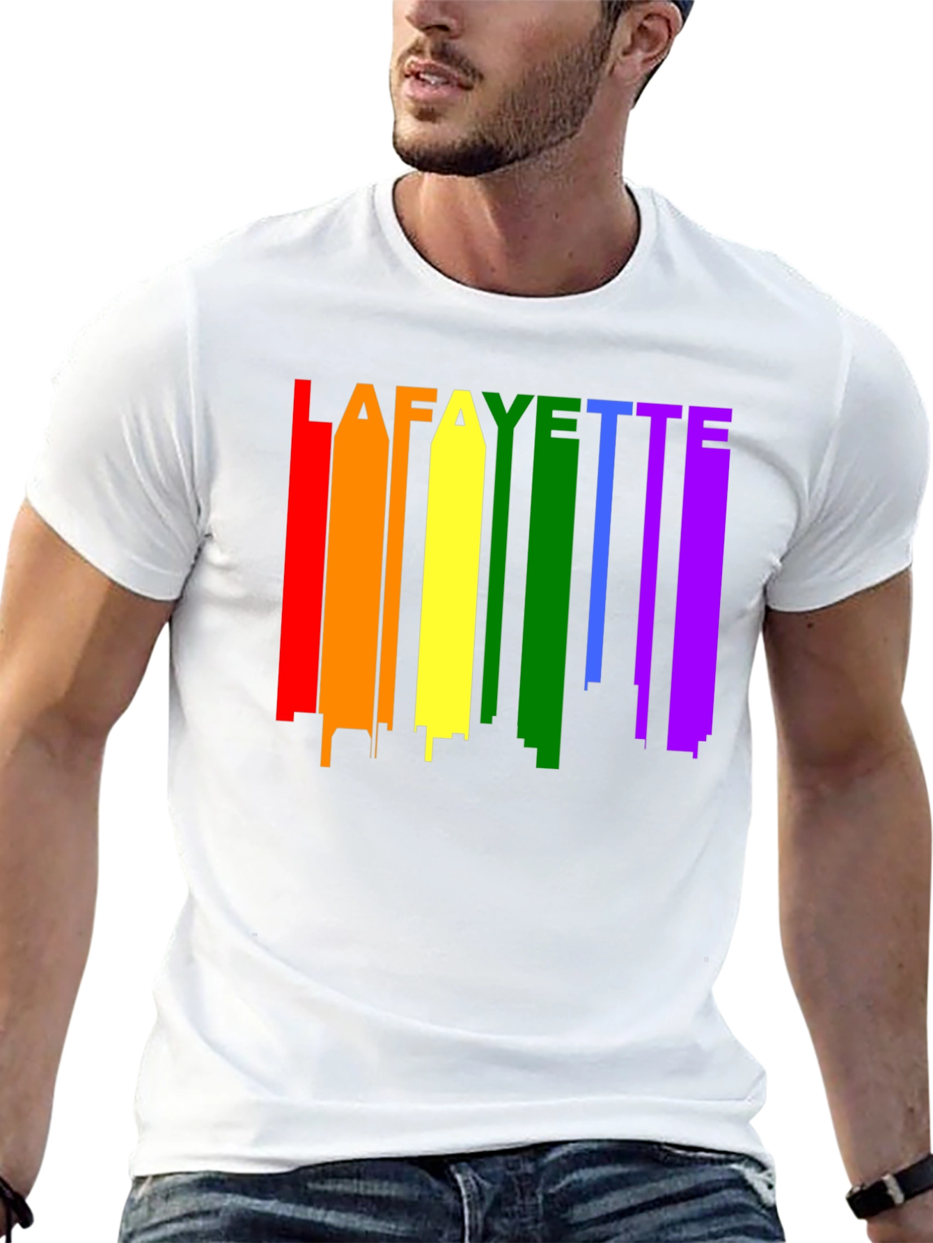 Lafayette Rainbow Skyline T-Shirt - Pride Apparel
