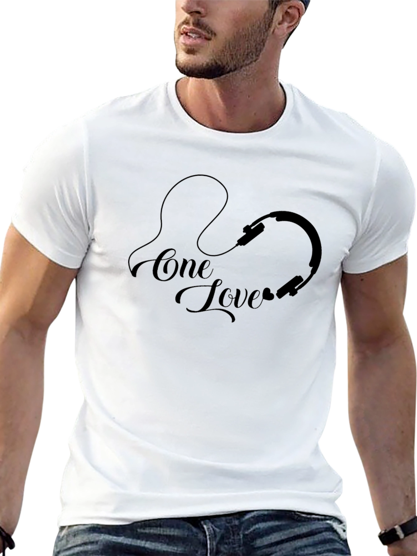 One Love Headphones Graphic T-Shirt