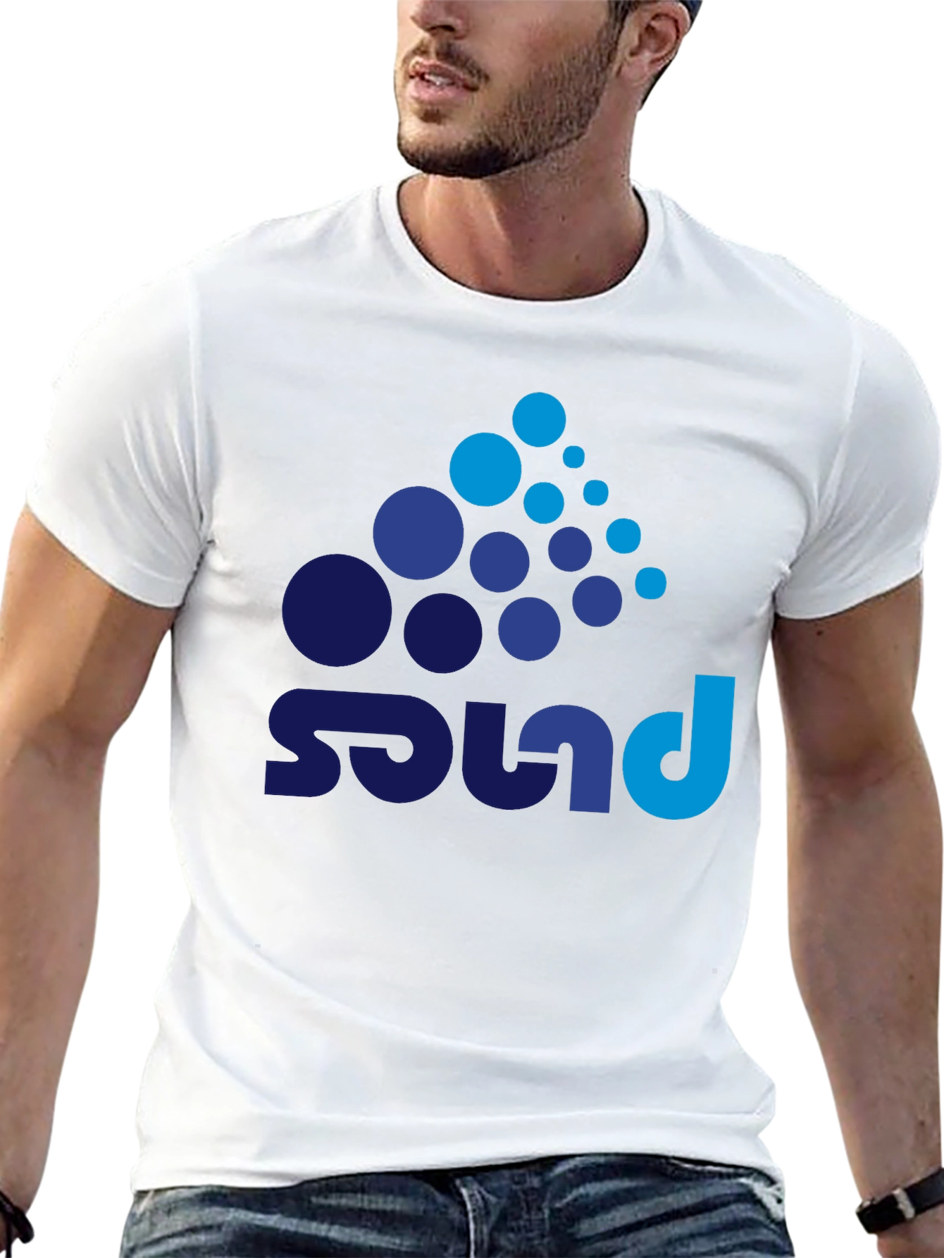 Sound Graphic Print Mens Black T-Shirt