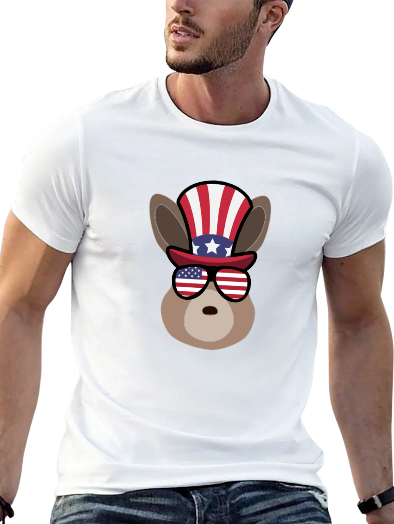 Patriotic Donkey Graphic T-Shirt