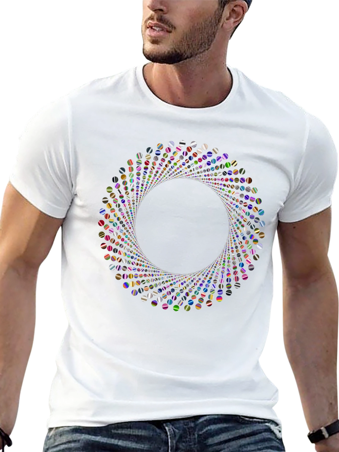 Abstract Vortex Graphic T-Shirt - Modern Design
